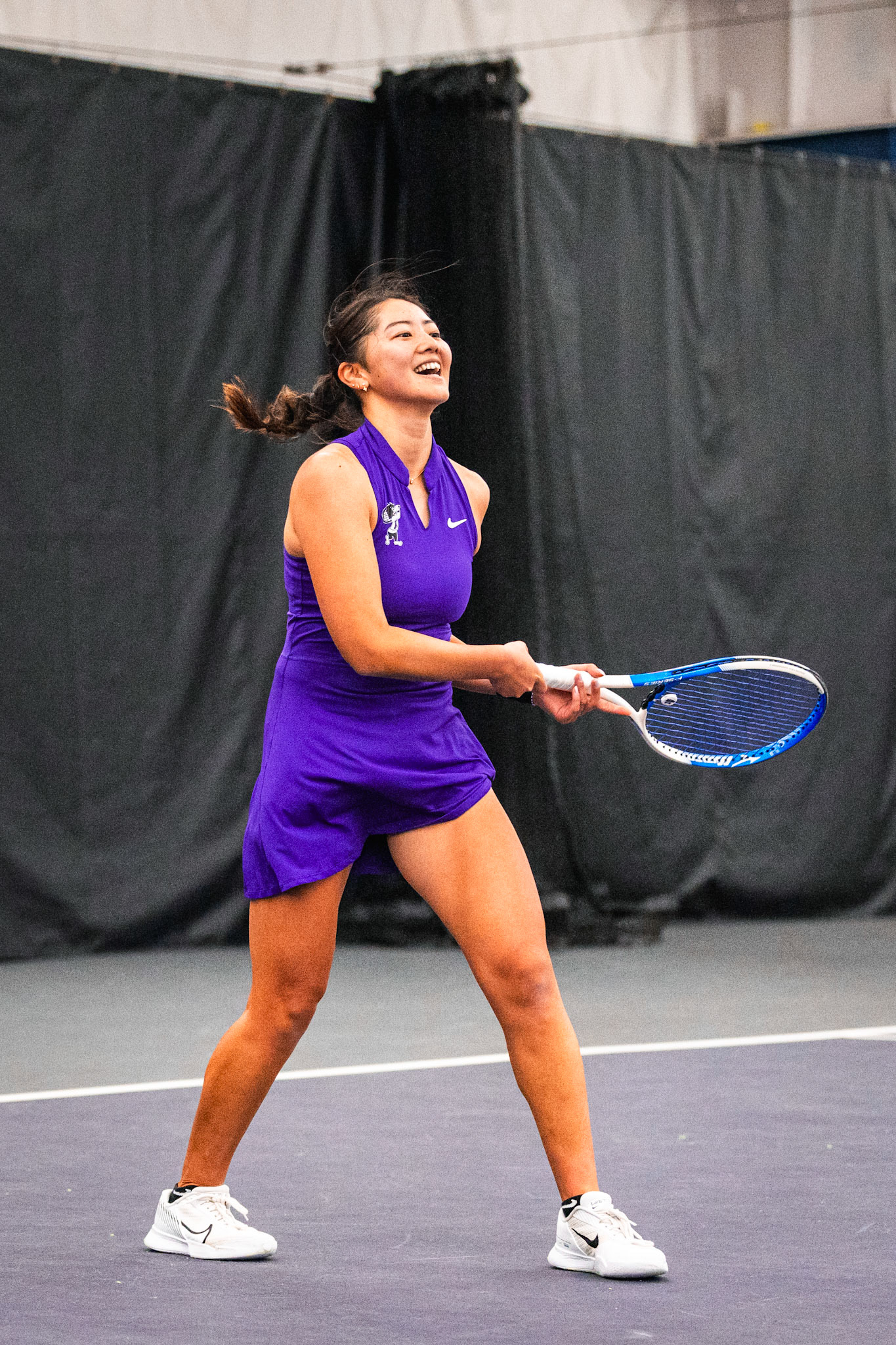 K-State Tennis vs. University of South Dakota, January 28, 2024. Final: KSU 7, SD 0(Photo: Reece Bachta/K-State Sports)