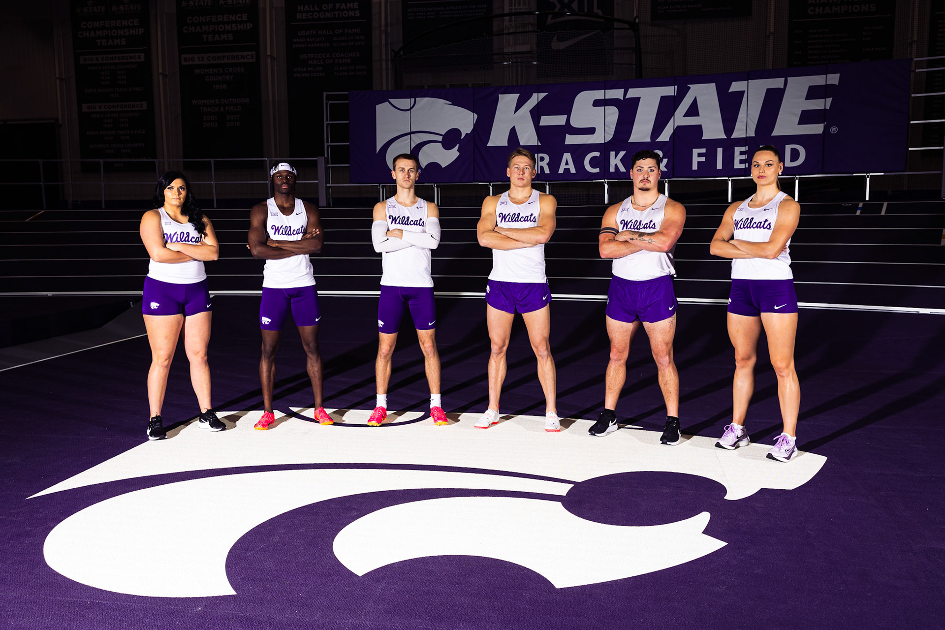 Kansas State Indoor Track and Field Poster Shoot January 8, 2024. (Photo: Reece Bachta/K-State Sports)