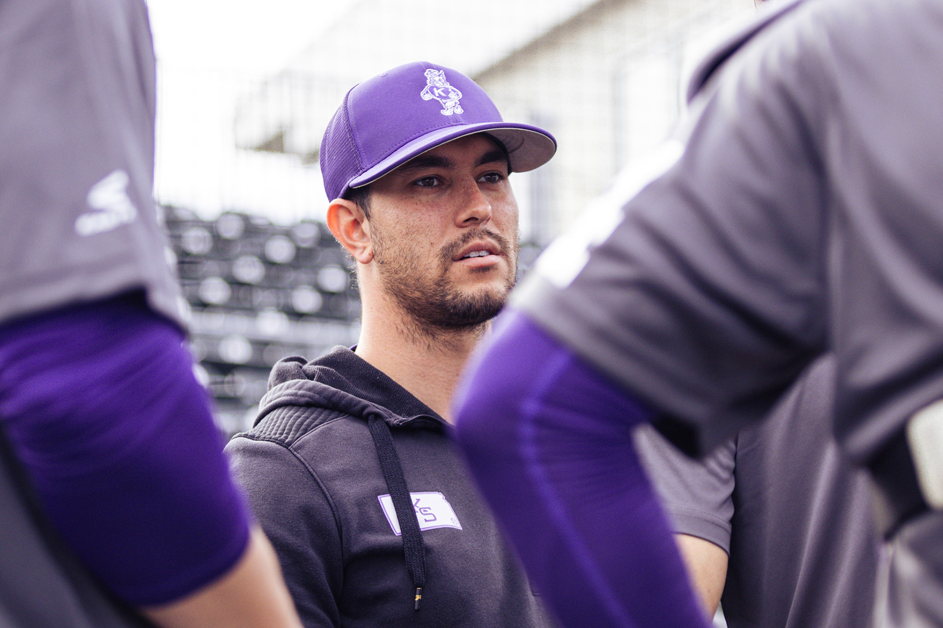 Kansas State baseball’s 19 Ways Fall Showcase scrimmage. November 5, 2023. Final: Team Katie’s Way 7, Team No Stone Unturned 6(Photo: Reece Bachta/K-State Sports)