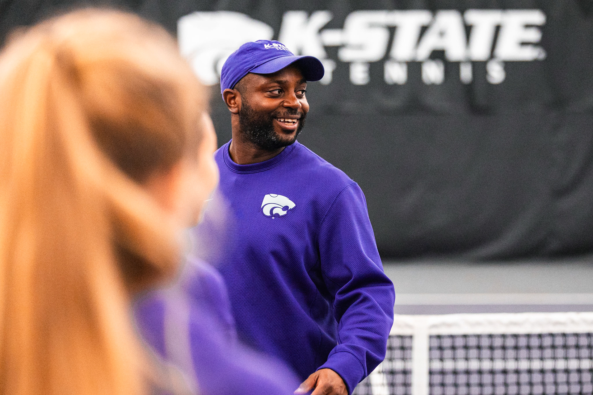 K-State Tennis vs. University of South Dakota, January 28, 2024. Final: KSU 7, SD 0(Photo: Reece Bachta/K-State Sports)