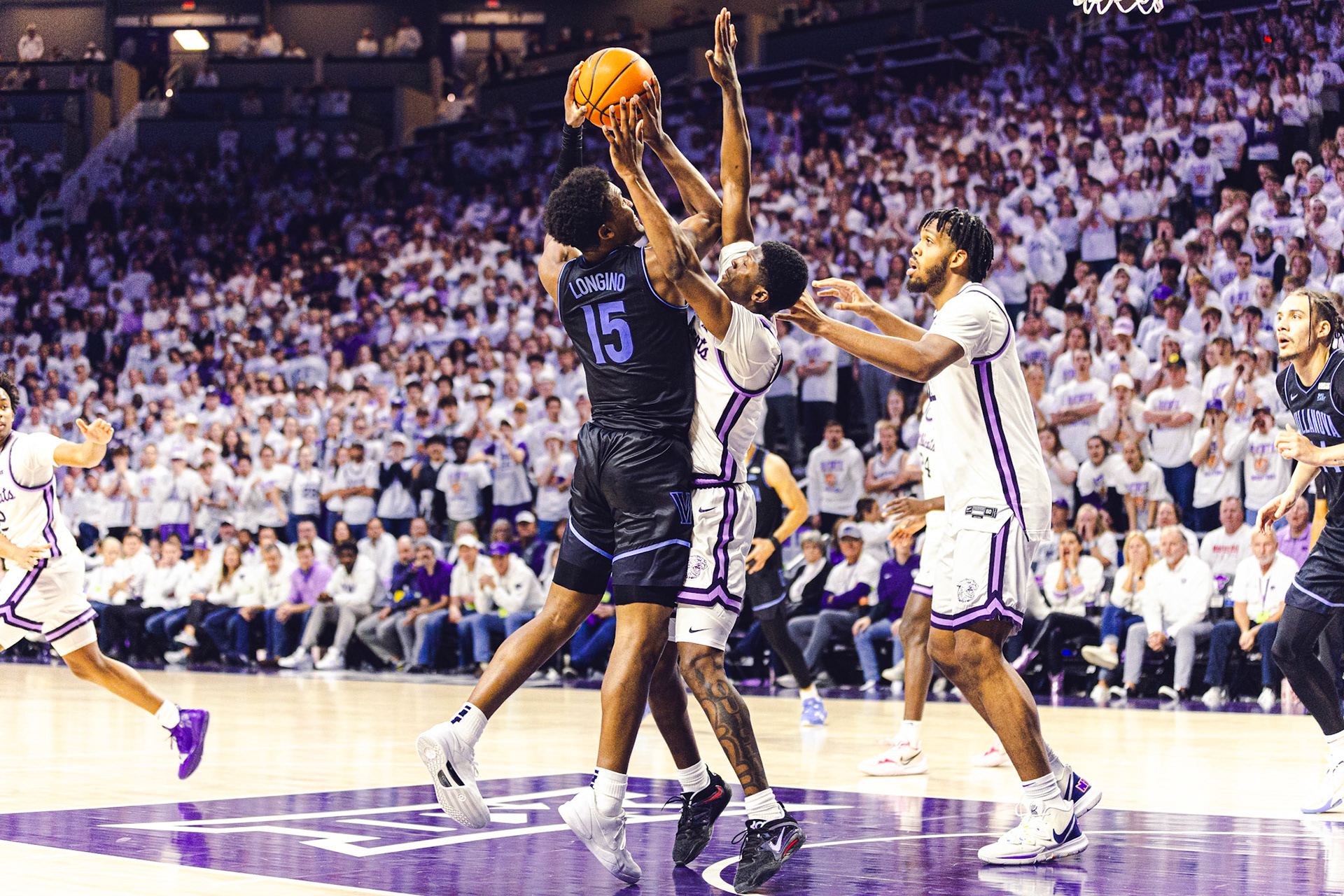 Kansas State Men’s Basketball vs. Villanova, December 5, 2023. Final: KSU 72, UV 71(Photo: Reece Bachta/K-State Sports)