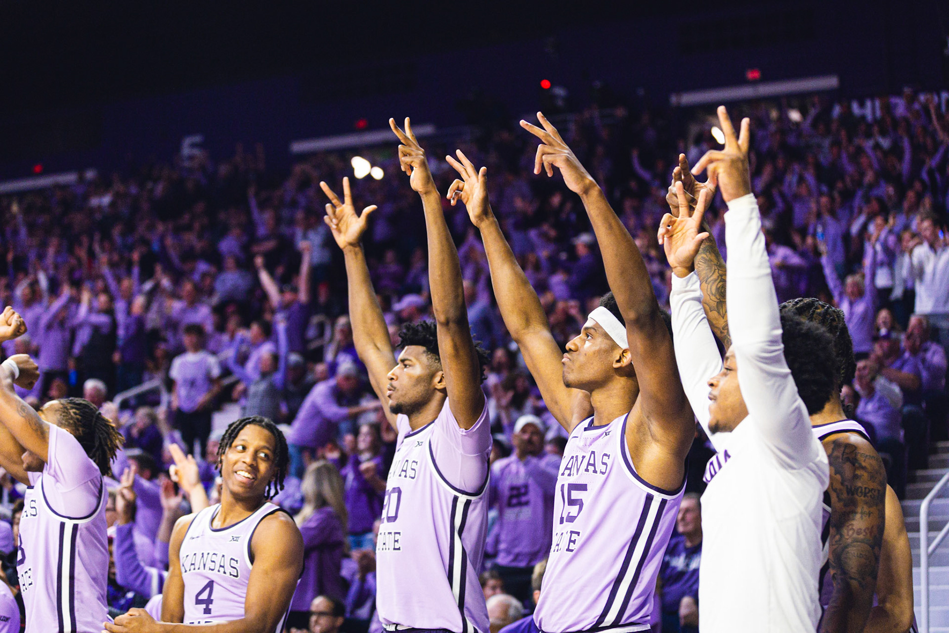 K-State Men's Basketball vs. Oklahoma State, January 20, 2024. Final: KSU 70, OSU 66(Photo: Reece Bachta/K-State Sports)