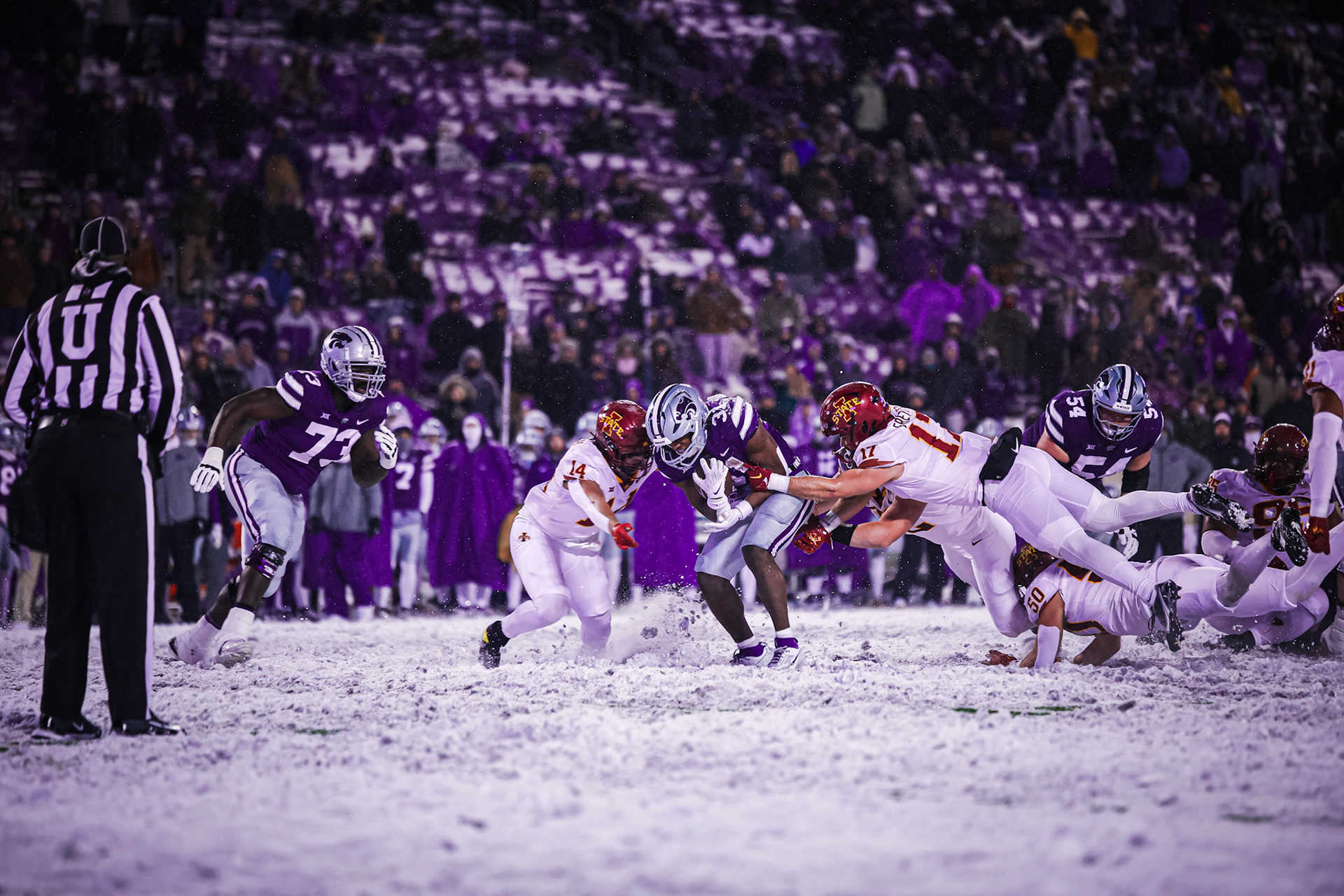 Kansas State Football vs. Iowa State University, November 25, 2023. Final: KSU 35, ISU 42(Photo: Reece Bachta/K-State Sports)