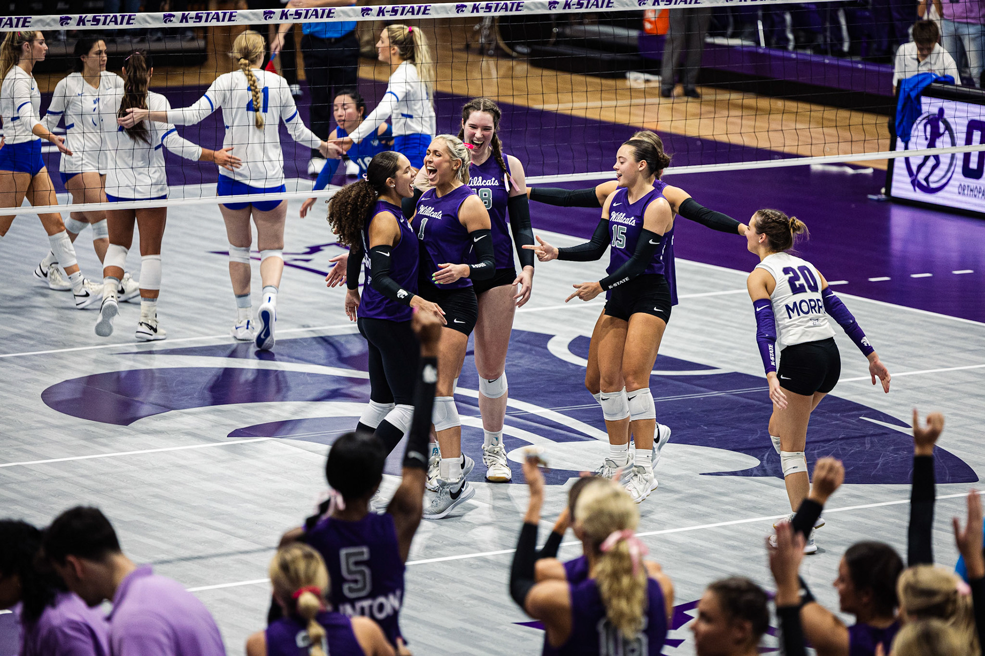 Kansas State VB vs. Brigham Young University, October 27, 2023. Final: KSU 3, BYU 0.October 27, 2023. (Photo: Reece Bachta/K-State Sports)