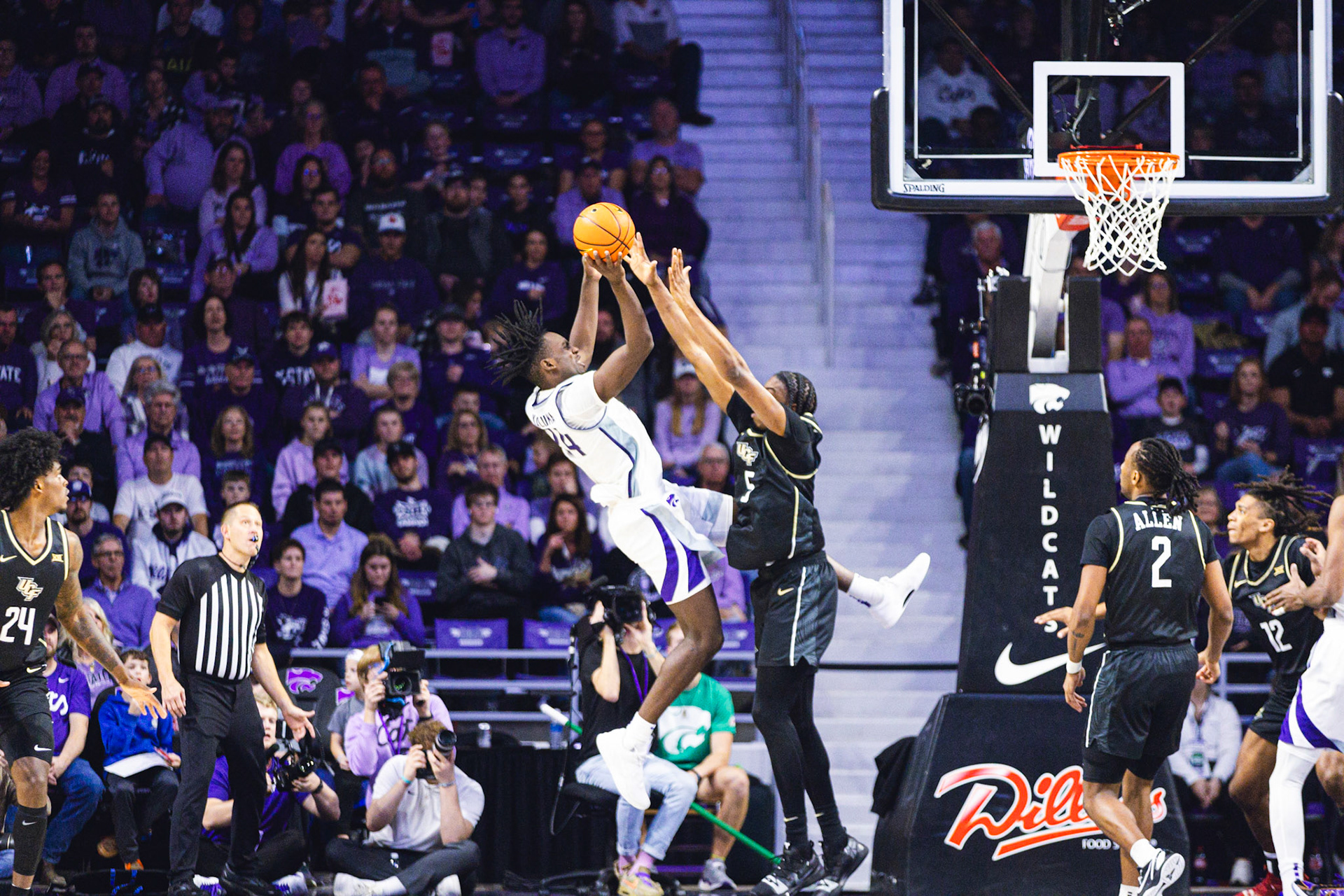 Kansas State Men’s Basketball vs. UCF, January 6, 2024. Final: KSU 77, UCF 52(Photo: Reece Bachta/K-State Sports)