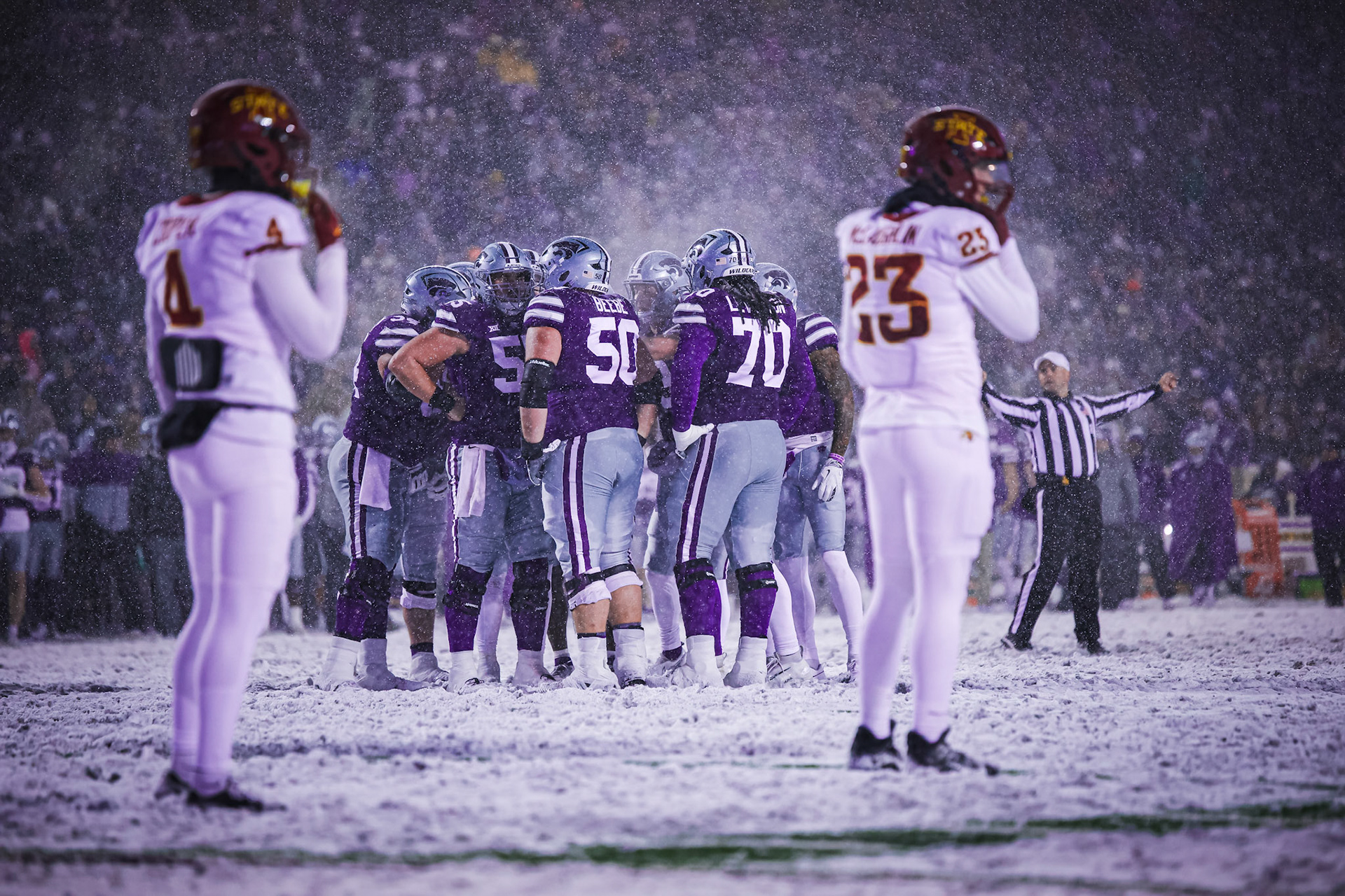 Kansas State Football vs. Iowa State University, November 25, 2023. Final: KSU 35, ISU 42(Photo: Reece Bachta/K-State Sports)