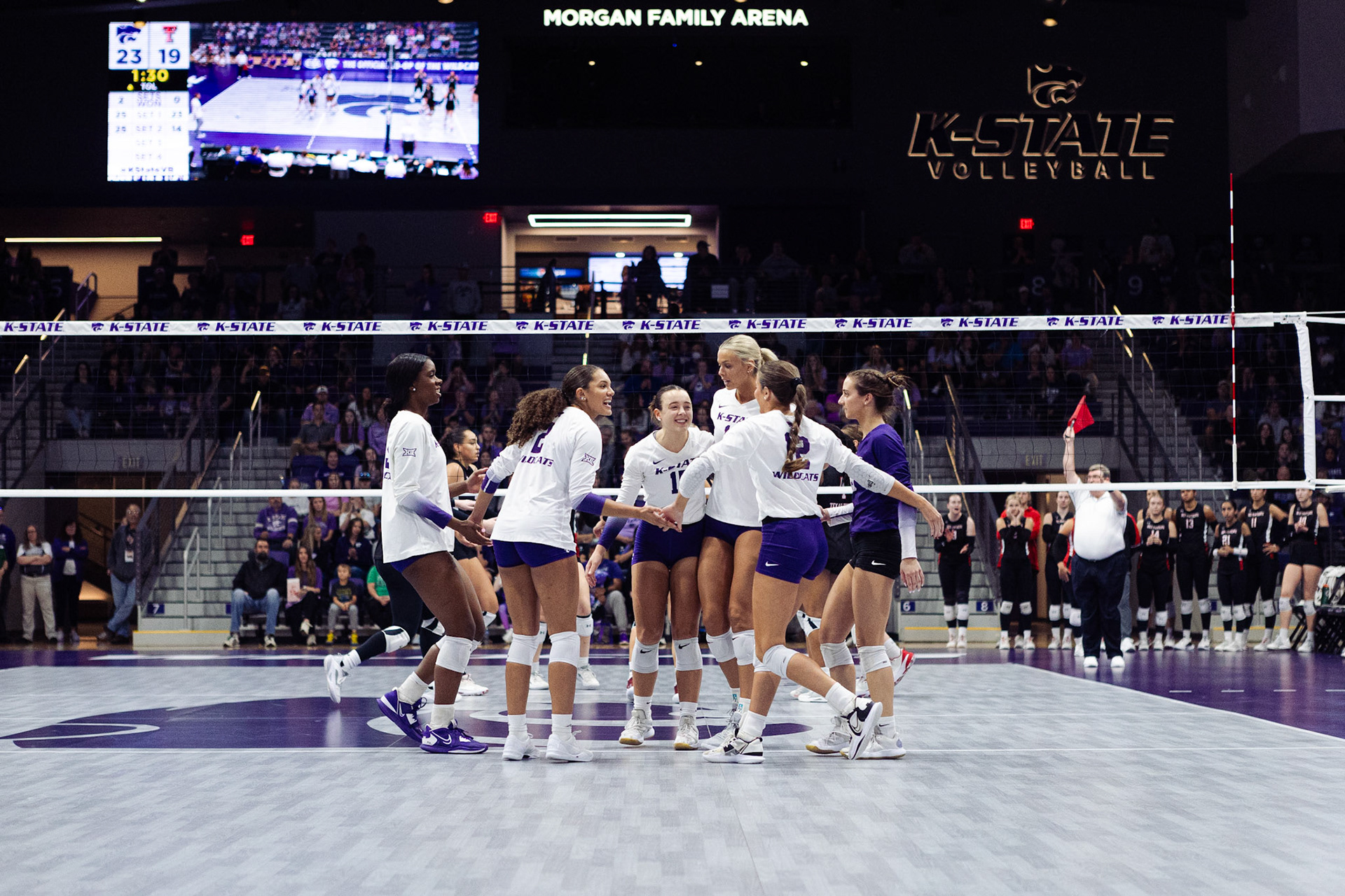 Kansas State Volleyball vs. Texas Tech University, November 18, 2023. Final: KSU 3, TTU 0.(Photo: Reece Bachta/K-State Sports)