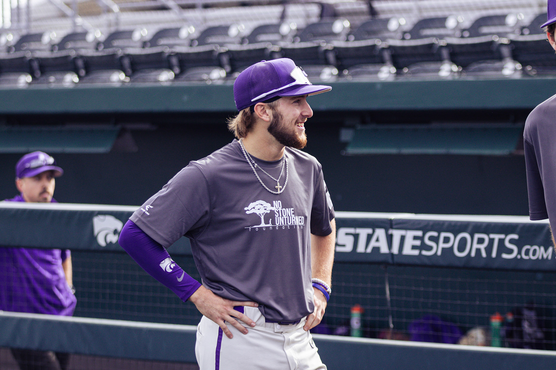 Kansas State baseball’s 19 Ways Fall Showcase scrimmage. November 5, 2023. Final: Team Katie’s Way 7, Team No Stone Unturned 6(Photo: Reece Bachta/K-State Sports)