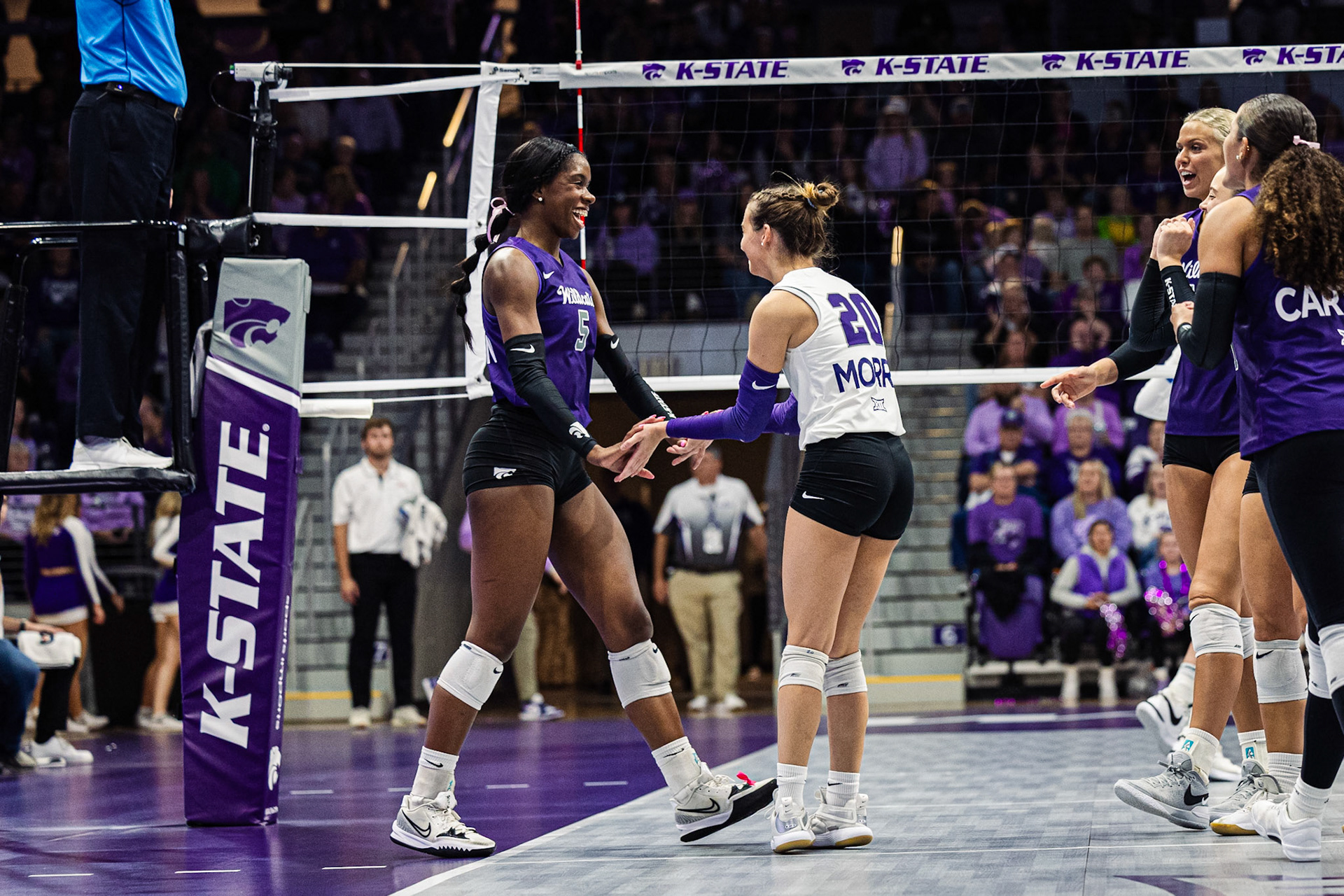 Kansas State VB vs. Brigham Young University, October 27, 2023. Final: KSU 3, BYU 0.October 27, 2023. (Photo: Reece Bachta/K-State Sports)