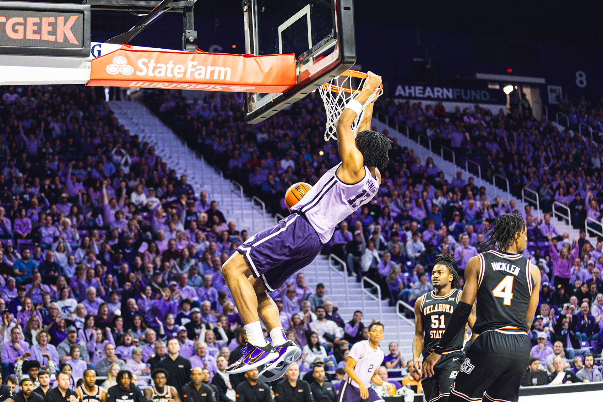 K-State Men's Basketball vs. Oklahoma State, January 20, 2024. Final: KSU 70, OSU 66(Photo: Reece Bachta/K-State Sports)