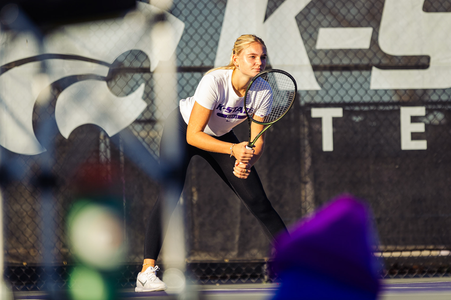 Kansas State Tennis Practice on November 2, 2023. (Photo: Reece Bachta/K-State Sports)