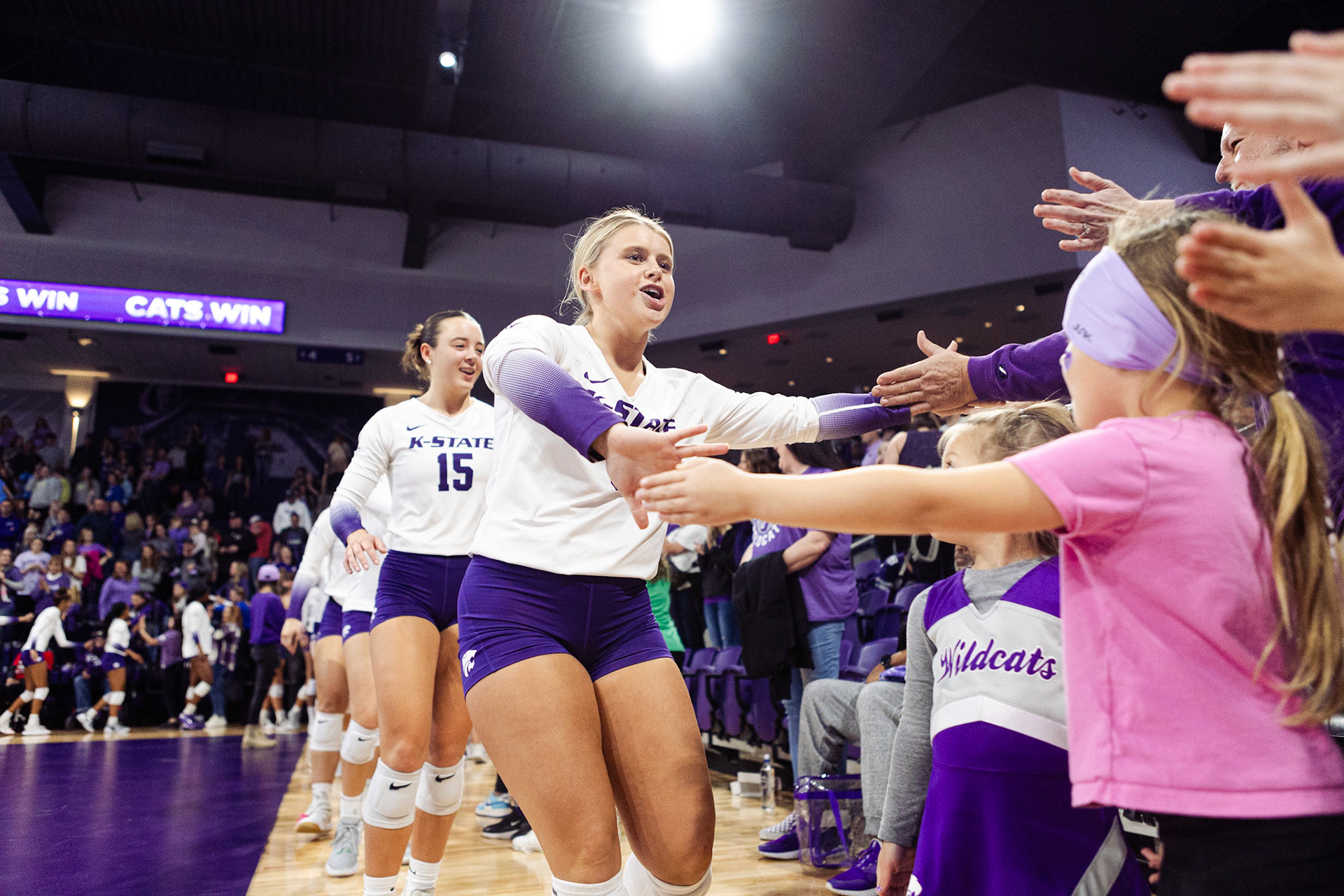 Kansas State Volleyball vs. Texas Tech University, November 18, 2023. Final: KSU 3, TTU 0.(Photo: Reece Bachta/K-State Sports)