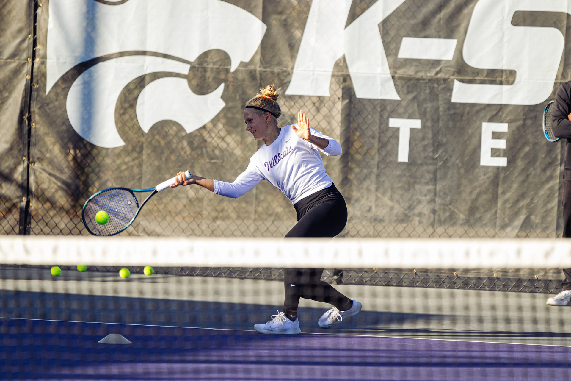 Kansas State Tennis Practice on November 2, 2023. (Photo: Reece Bachta/K-State Sports)