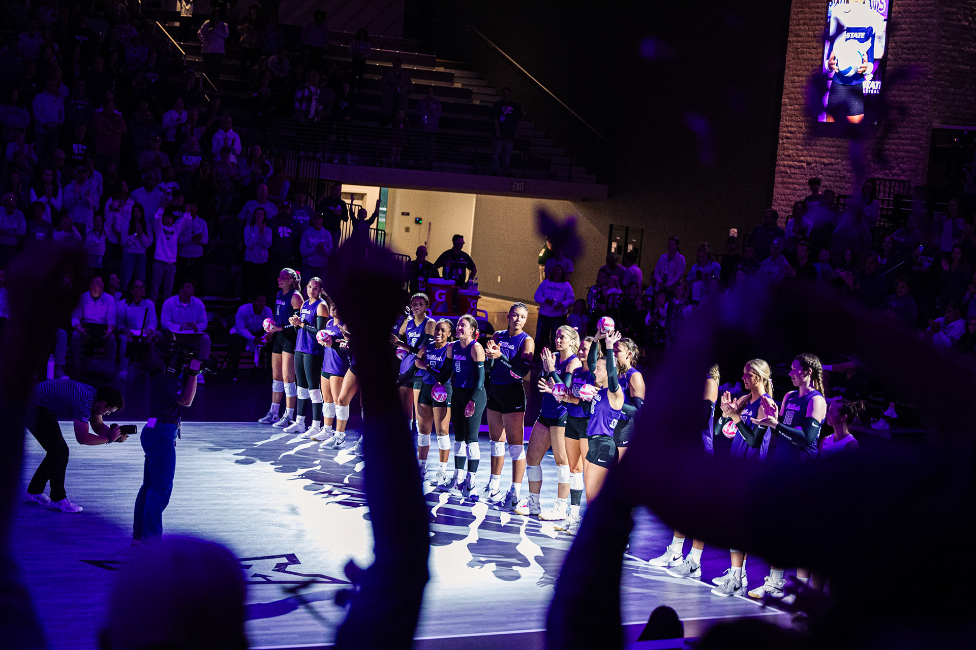 Kansas State VB vs. Brigham Young University, October 27, 2023. Final: KSU 3, BYU 0.October 27, 2023. (Photo: Reece Bachta/K-State Sports)