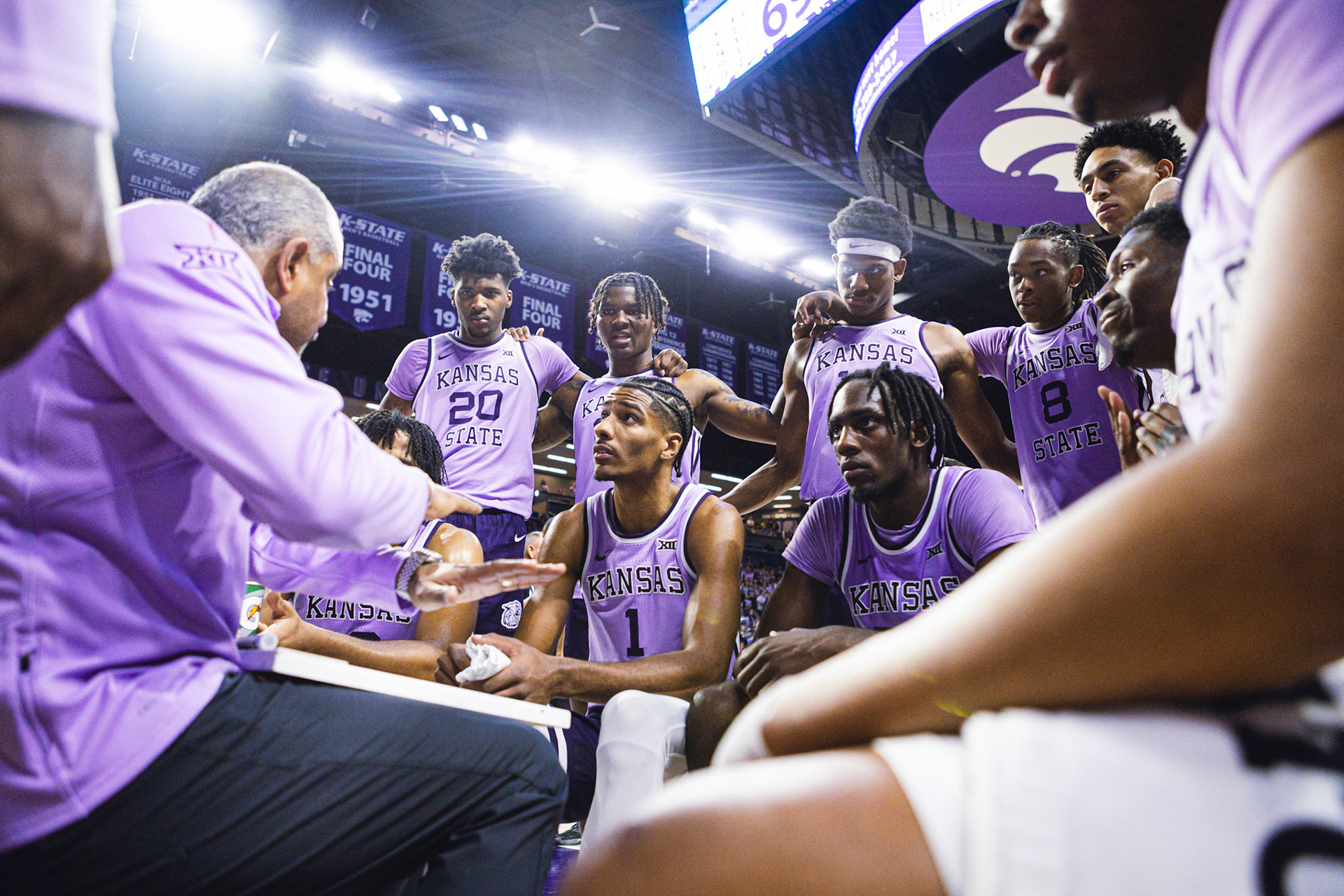 K-State Men's Basketball vs. Oklahoma State, January 20, 2024. Final: KSU 70, OSU 66(Photo: Reece Bachta/K-State Sports)
