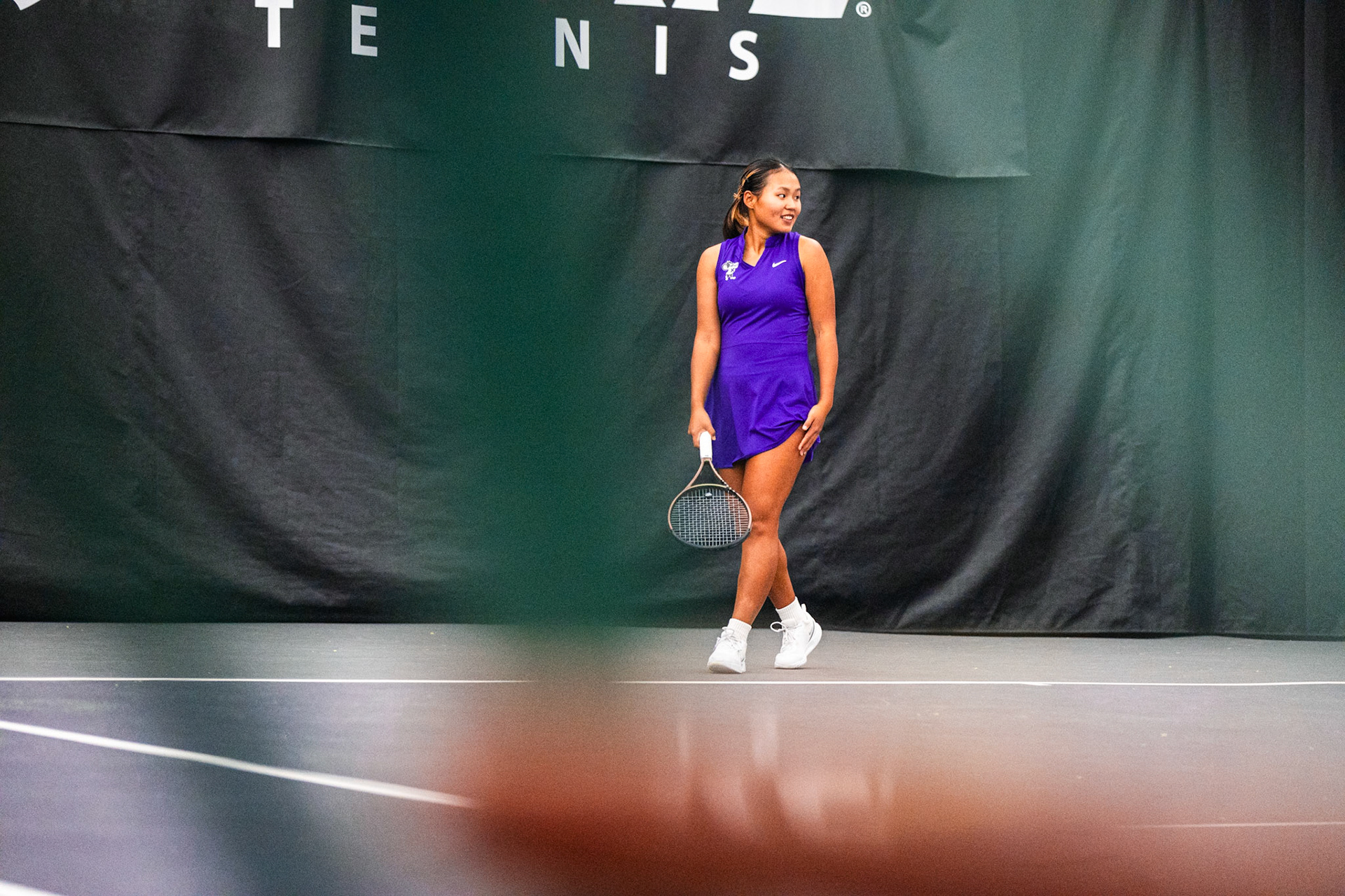 K-State Tennis vs. University of South Dakota, January 28, 2024. Final: KSU 7, SD 0(Photo: Reece Bachta/K-State Sports)