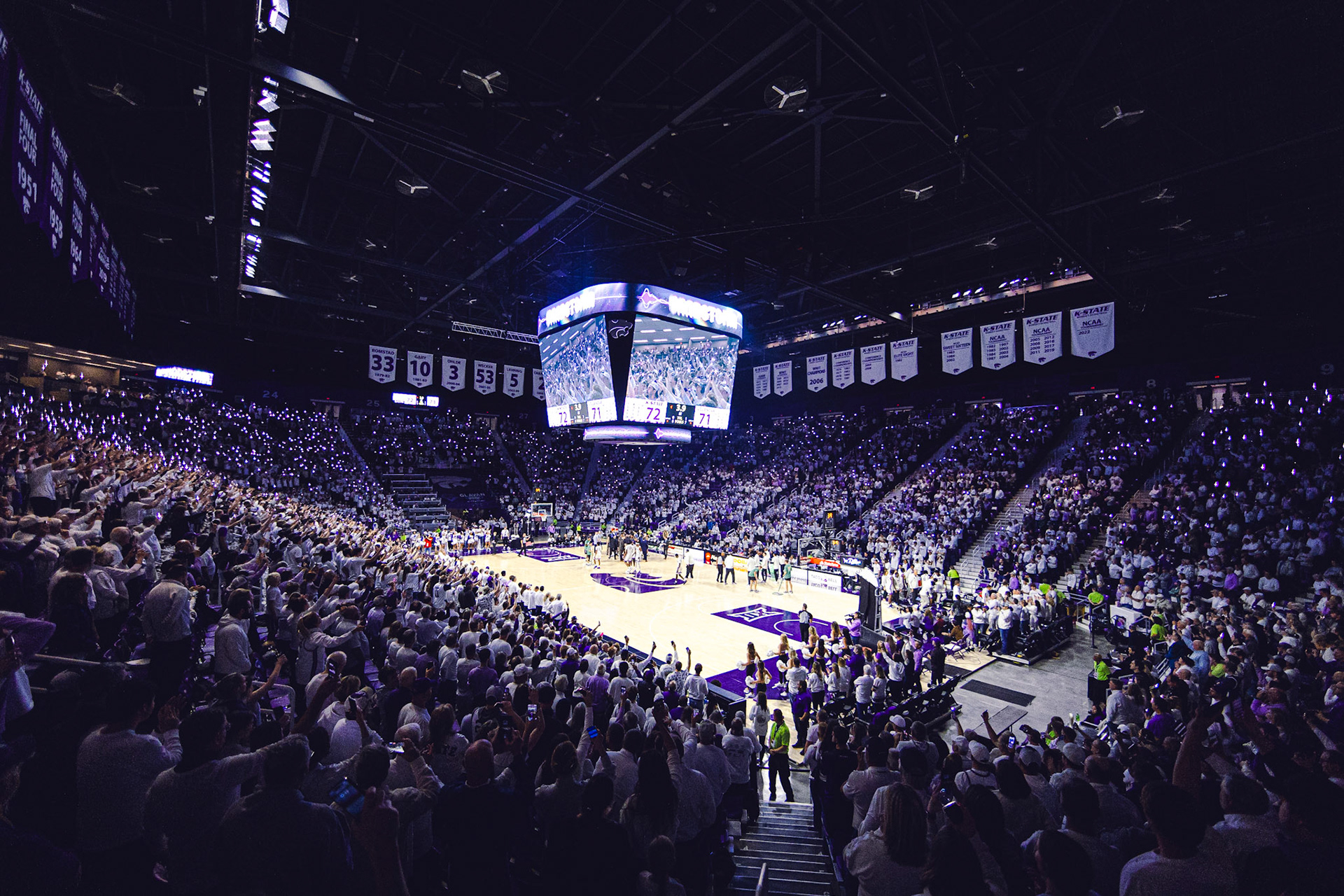 Kansas State Men’s Basketball vs. Villanova, December 5, 2023. Final: KSU 72, UV 71(Photo: Reece Bachta/K-State Sports)