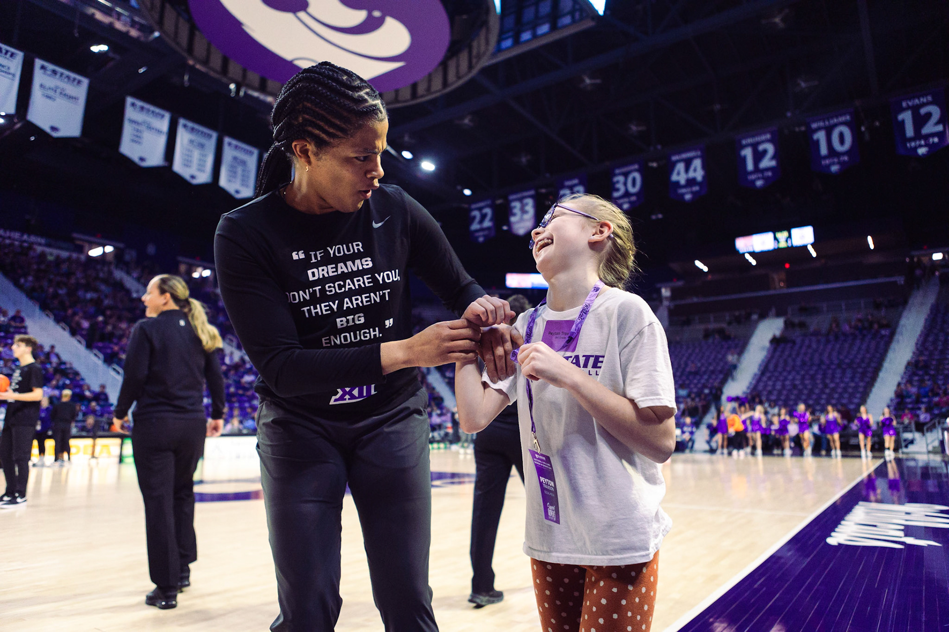 K-State Women's Basketball vs. Oklahoma State, February 10, 2024. Final: KSU 69, OSU 68.National Girls and Women in Sports Day(Photo: Reece Bachta/K-State Sports)