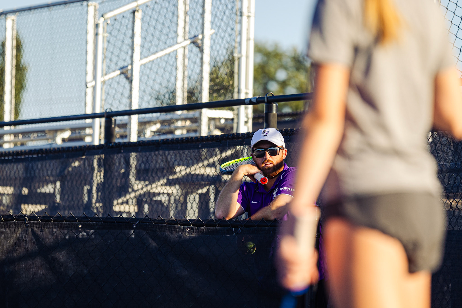 Kansas State Tennis Practice on November 2, 2023. (Photo: Reece Bachta/K-State Sports)