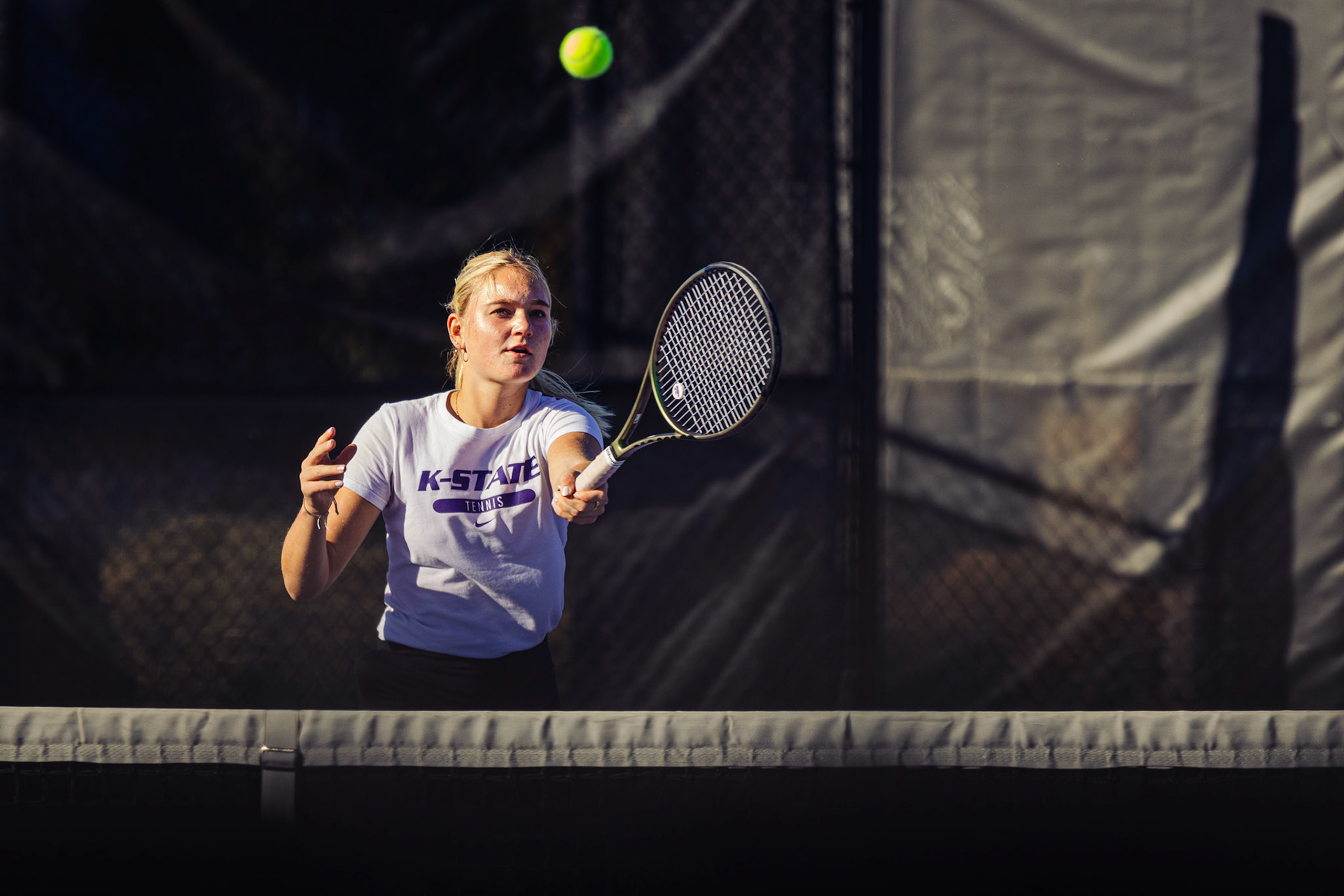 Kansas State Tennis Practice on November 2, 2023. (Photo: Reece Bachta/K-State Sports)