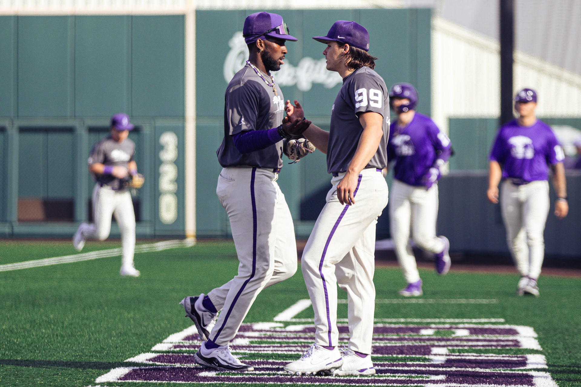 Kansas State baseball’s 19 Ways Fall Showcase scrimmage. November 5, 2023. Final: Team Katie’s Way 7, Team No Stone Unturned 6(Photo: Reece Bachta/K-State Sports)