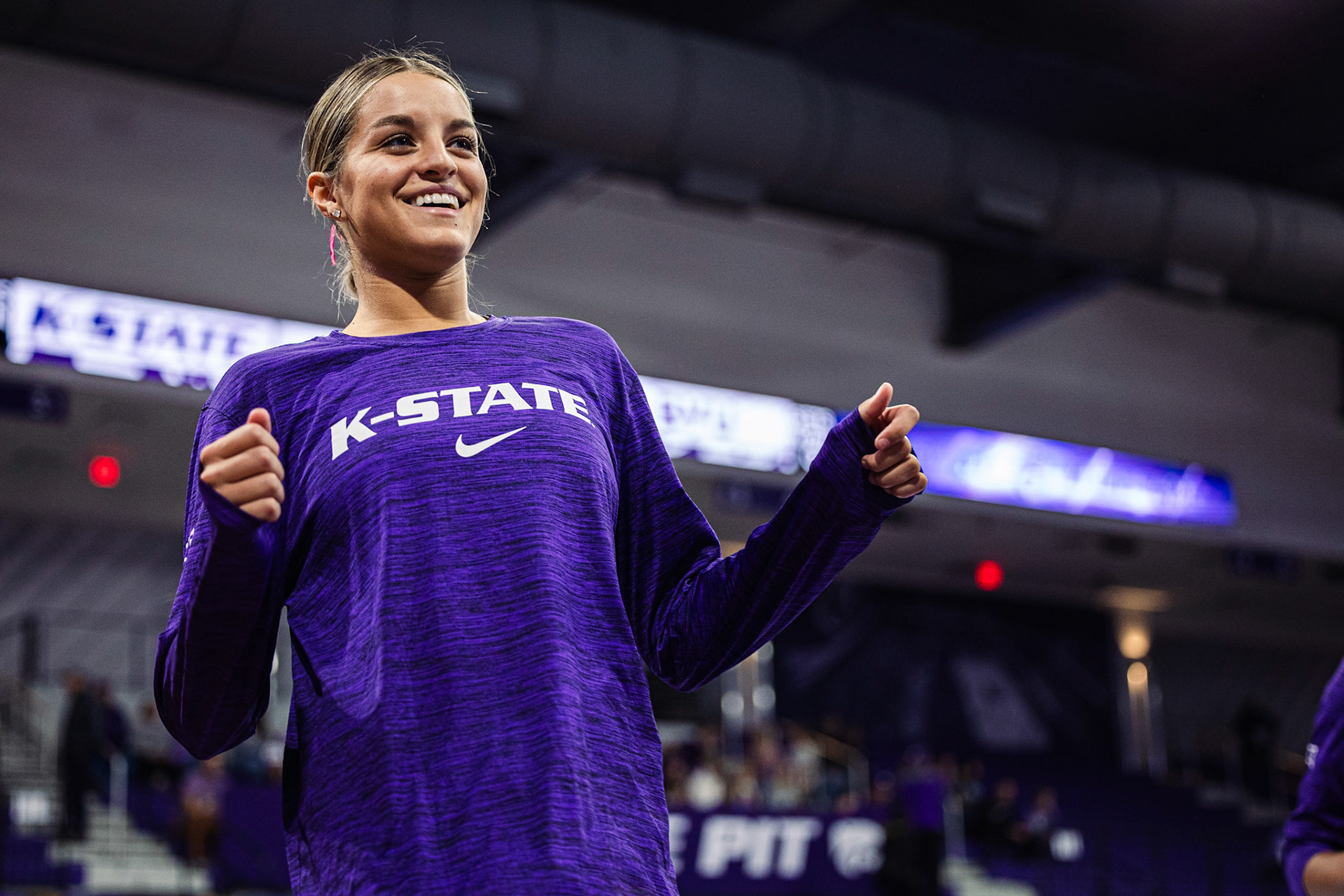 Kansas State VB vs. Brigham Young University, October 27, 2023. Final: KSU 3, BYU 0.October 27, 2023. (Photo: Reece Bachta/K-State Sports)