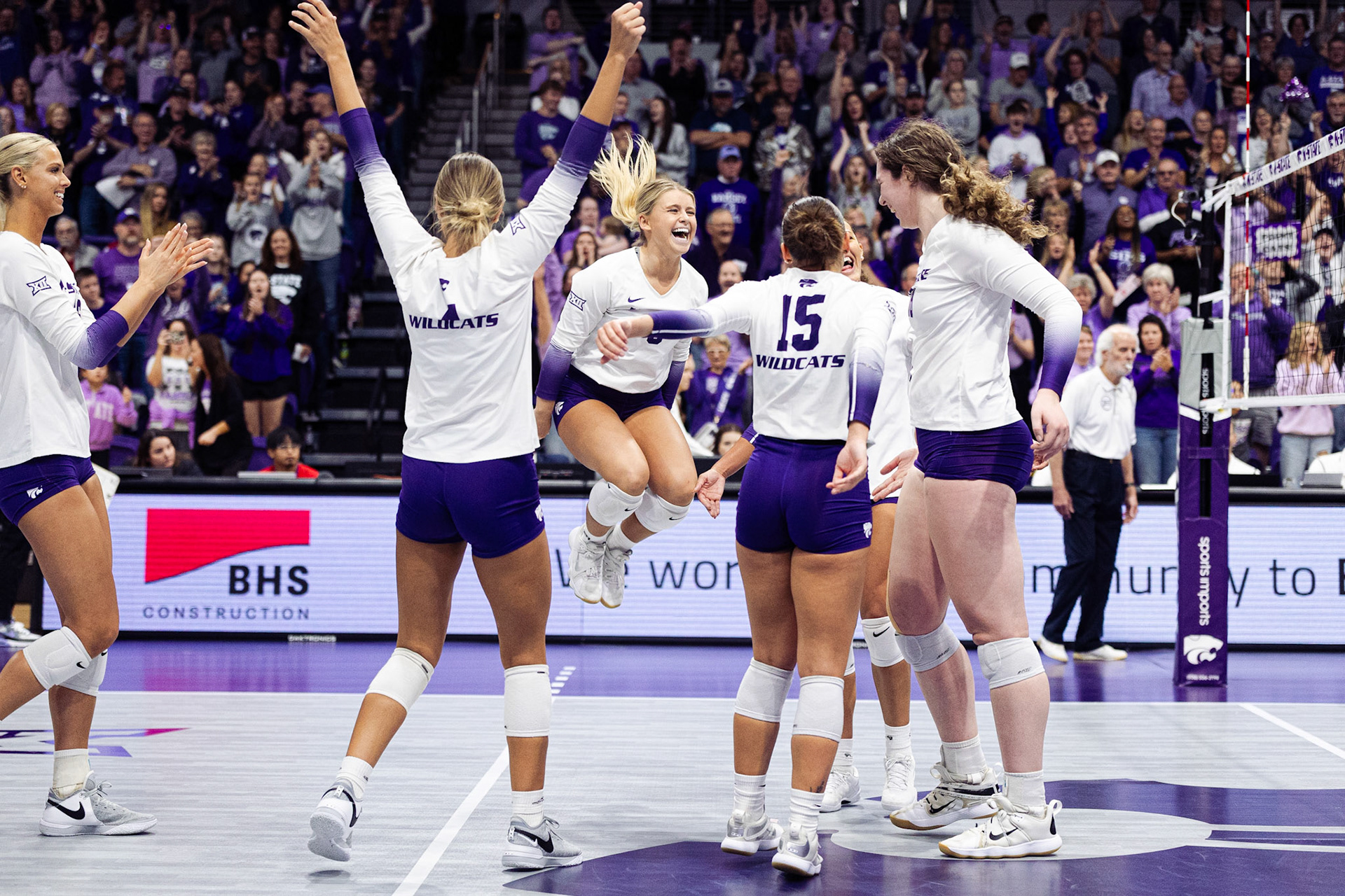 Kansas State Volleyball vs. Texas Tech University, November 18, 2023. Final: KSU 3, TTU 0.(Photo: Reece Bachta/K-State Sports)