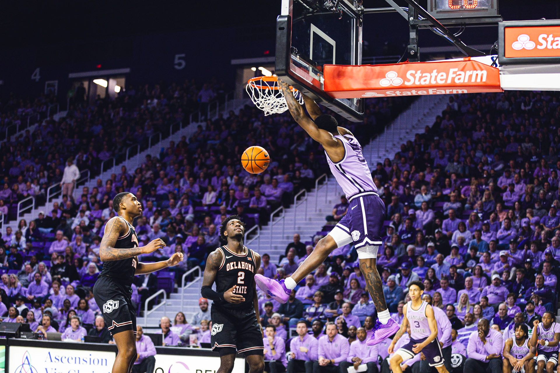 K-State Men's Basketball vs. Oklahoma State, January 20, 2024. Final: KSU 70, OSU 66(Photo: Reece Bachta/K-State Sports)