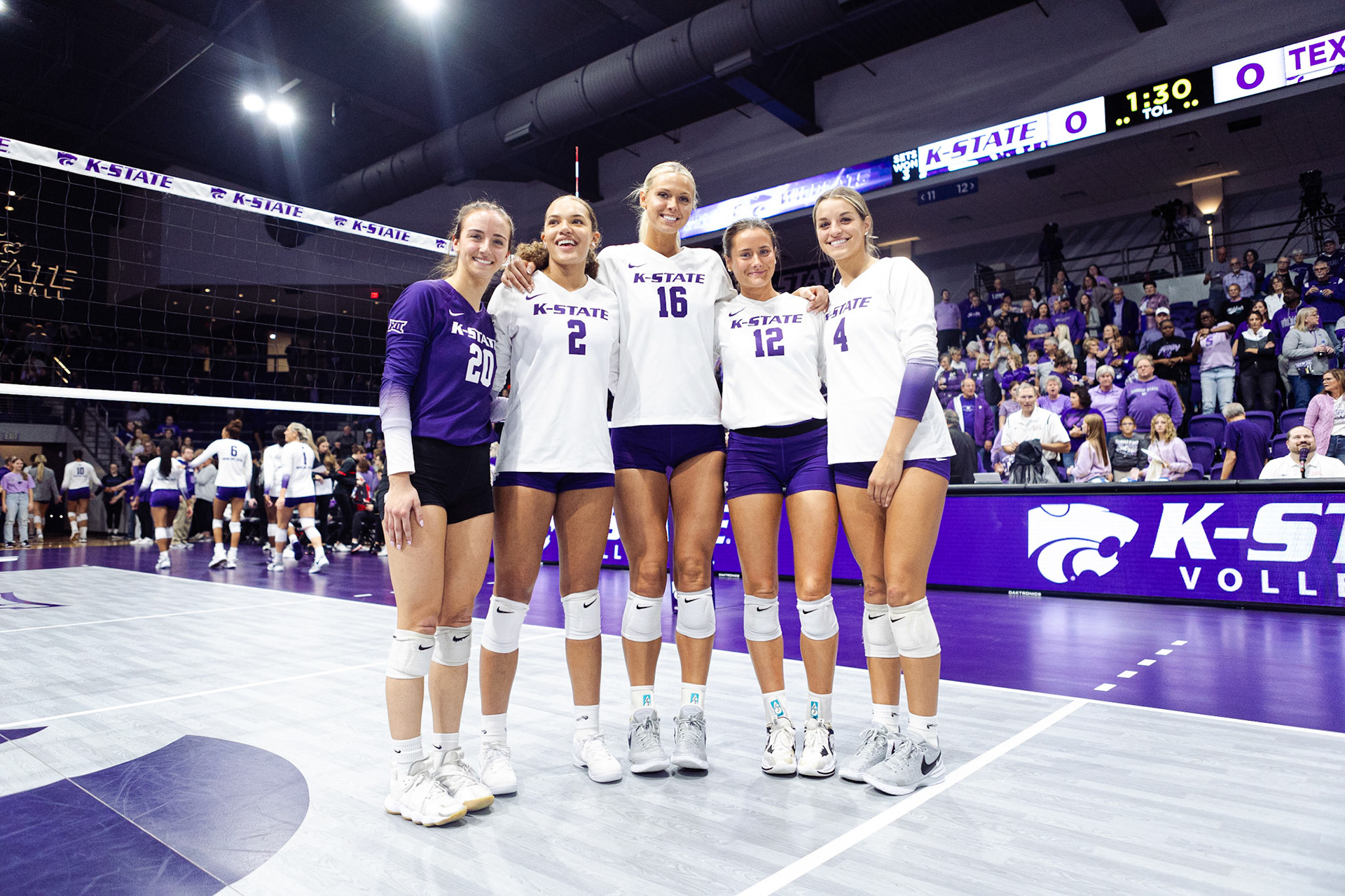 Kansas State Volleyball vs. Texas Tech University, November 18, 2023. Final: KSU 3, TTU 0.(Photo: Reece Bachta/K-State Sports)
