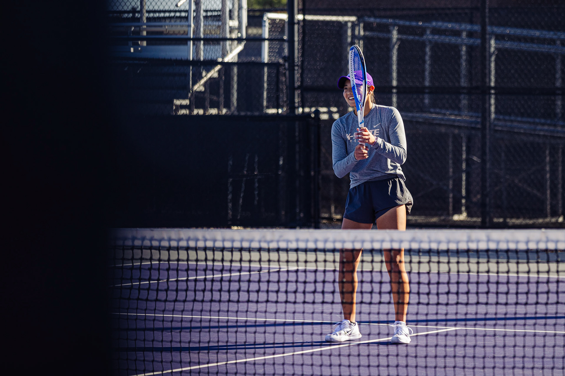Kansas State Tennis Practice on November 2, 2023. (Photo: Reece Bachta/K-State Sports)