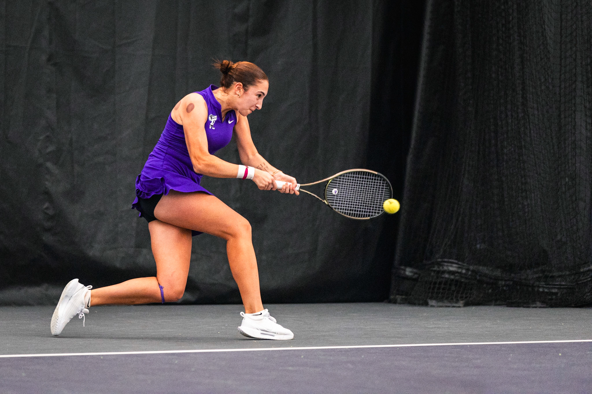 K-State Tennis vs. University of South Dakota, January 28, 2024. Final: KSU 7, SD 0(Photo: Reece Bachta/K-State Sports)