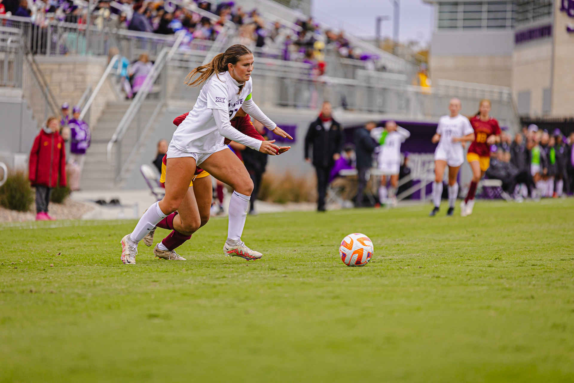 Kansas State Soccer vs. Iowa State, October 15, 2023. Final: KSU 1, ISU 2.Senior Night(Photo: Reece Bachta/K-State Sports)
