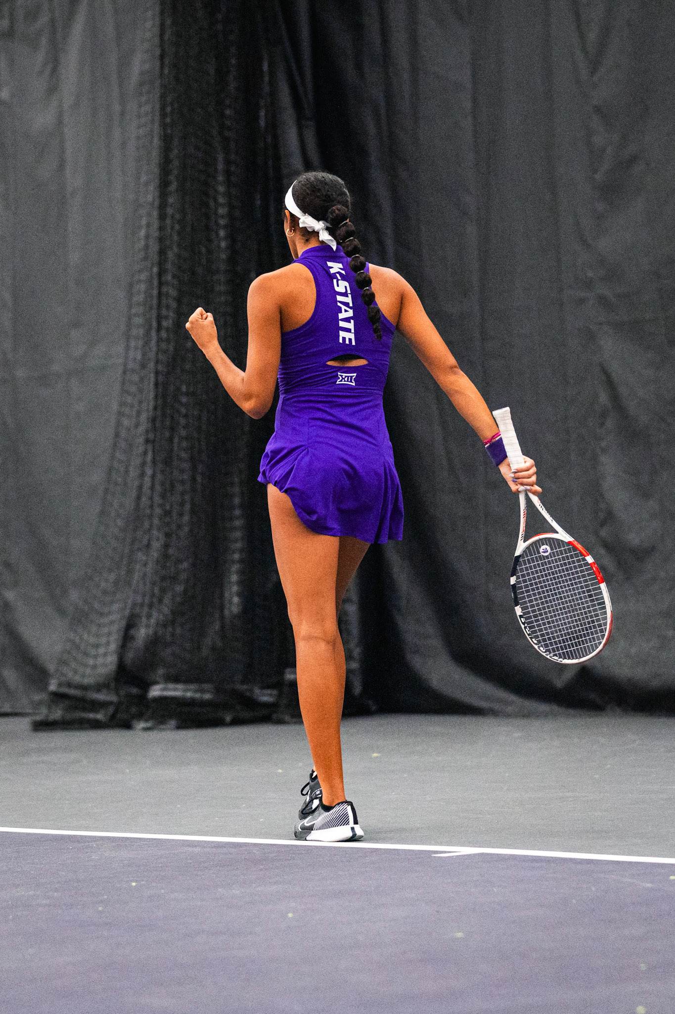 K-State Tennis vs. University of South Dakota, January 28, 2024. Final: KSU 7, SD 0(Photo: Reece Bachta/K-State Sports)