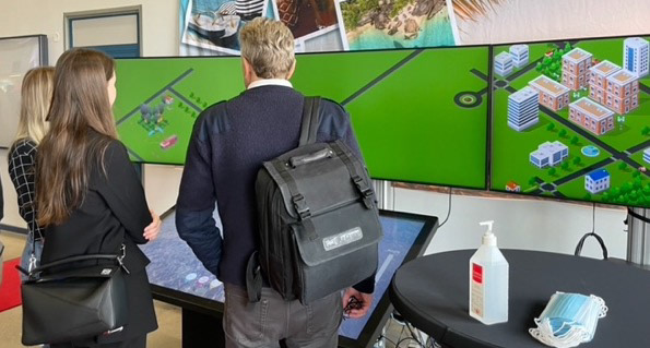 Exhibition at the Intercity Drone Flight Demo Day at Norrköping Airport