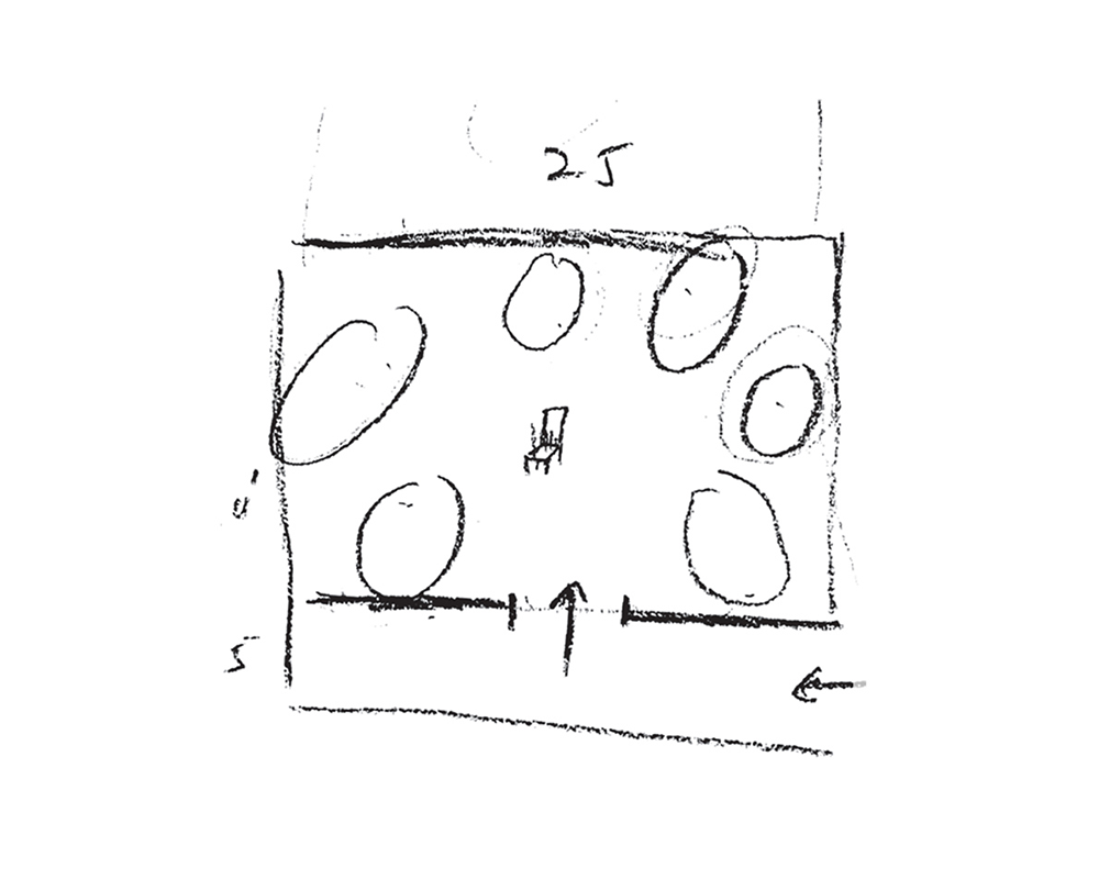 Louise Bouregois sketch for Steilneset Minnested