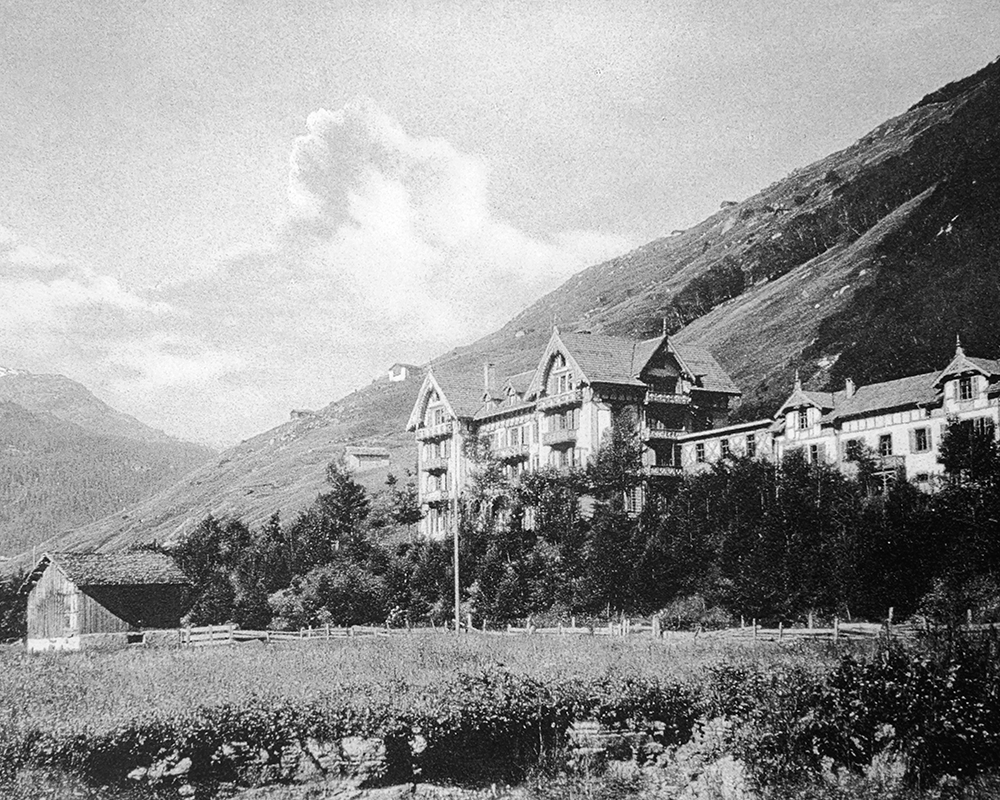 Vals Bath Hotel in 1910 in Switzerland