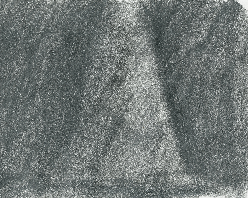 Therme Vals steam room dark charcoal light in cone shape