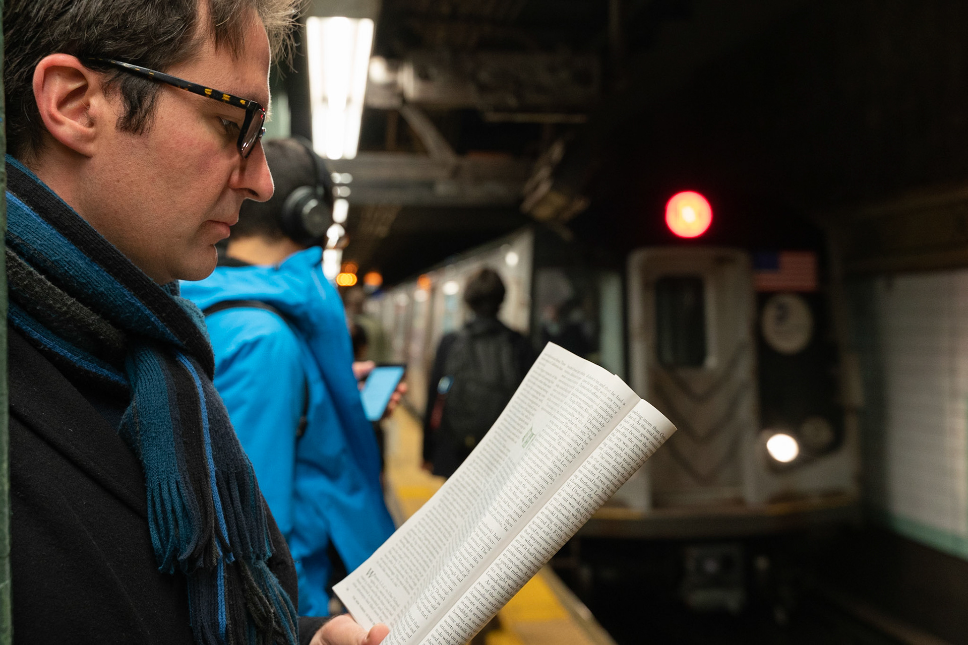 Josh on this way to work