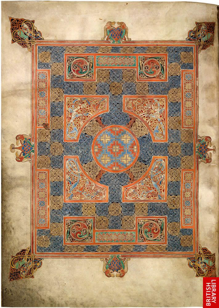 Carpet page from Lindisfarne Gospels inspired the floor