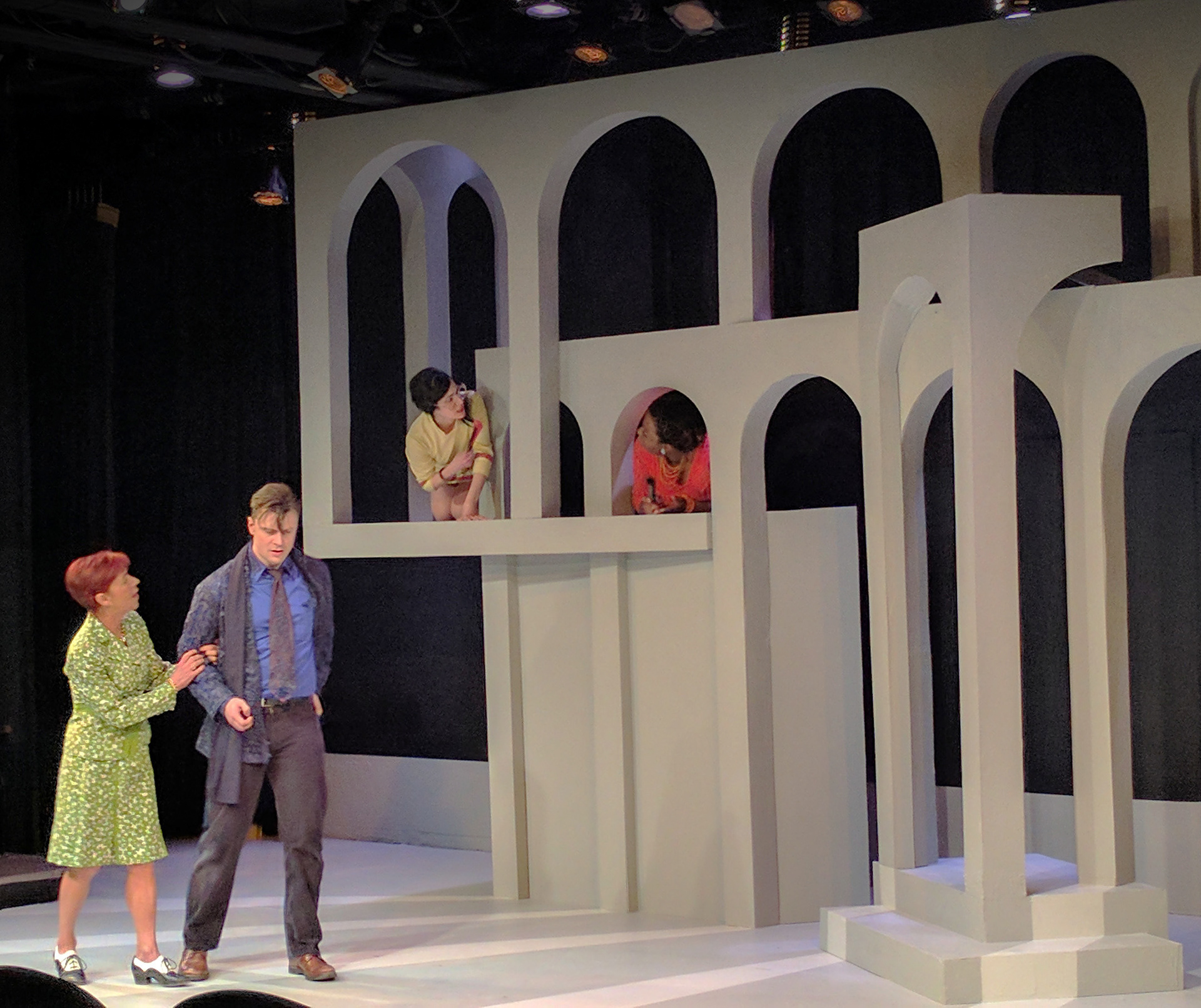 Spying from the balcony