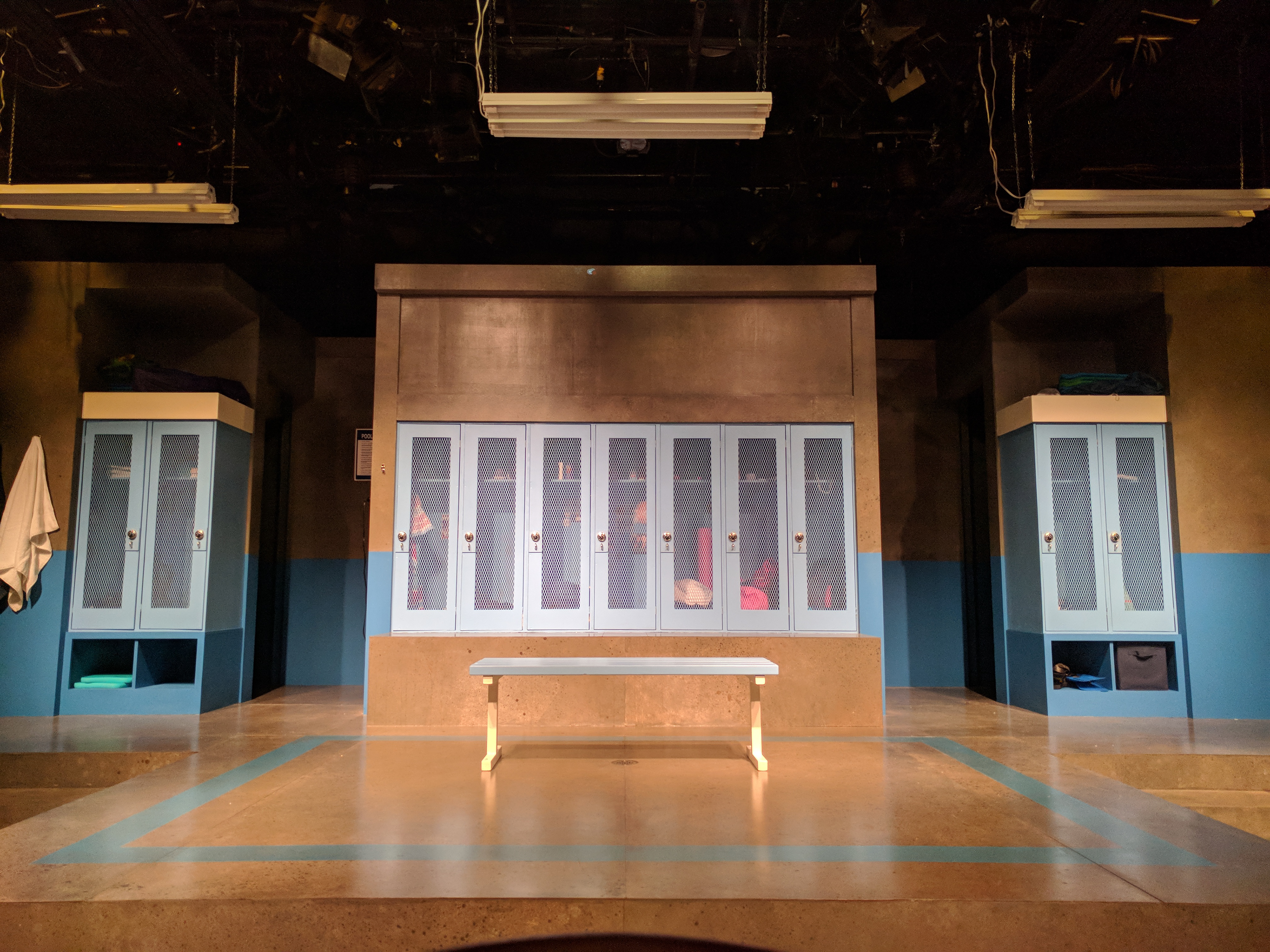 Swim team locker room