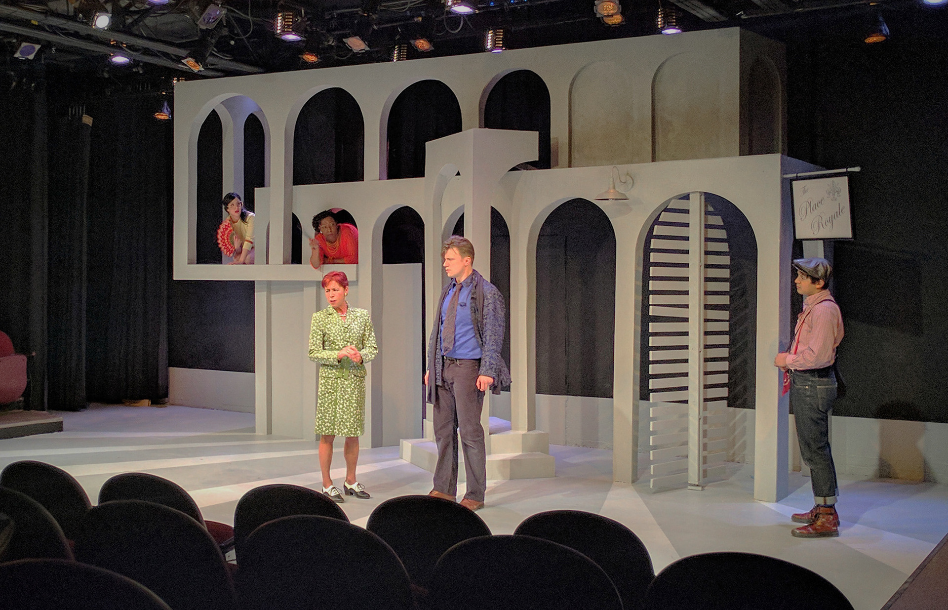 Spying from the balcony