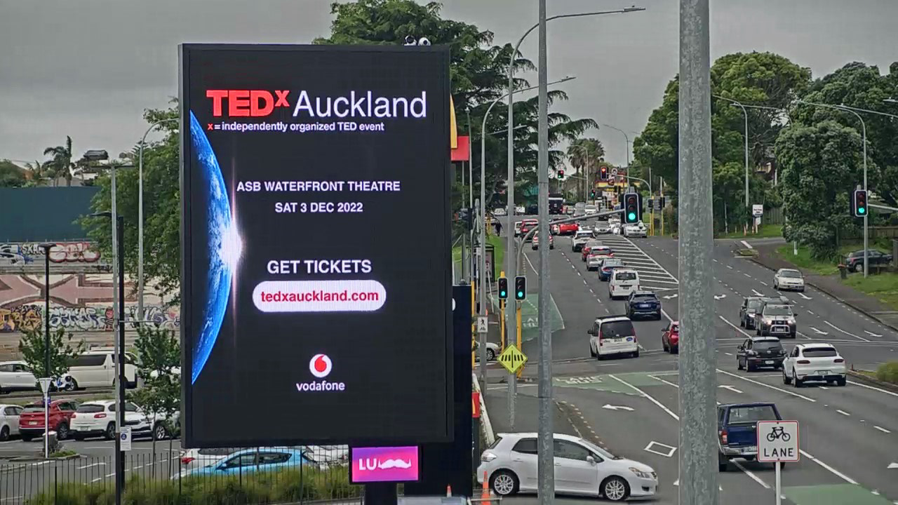 TEDxAkl - Down to Earth - Vertical Billboard
