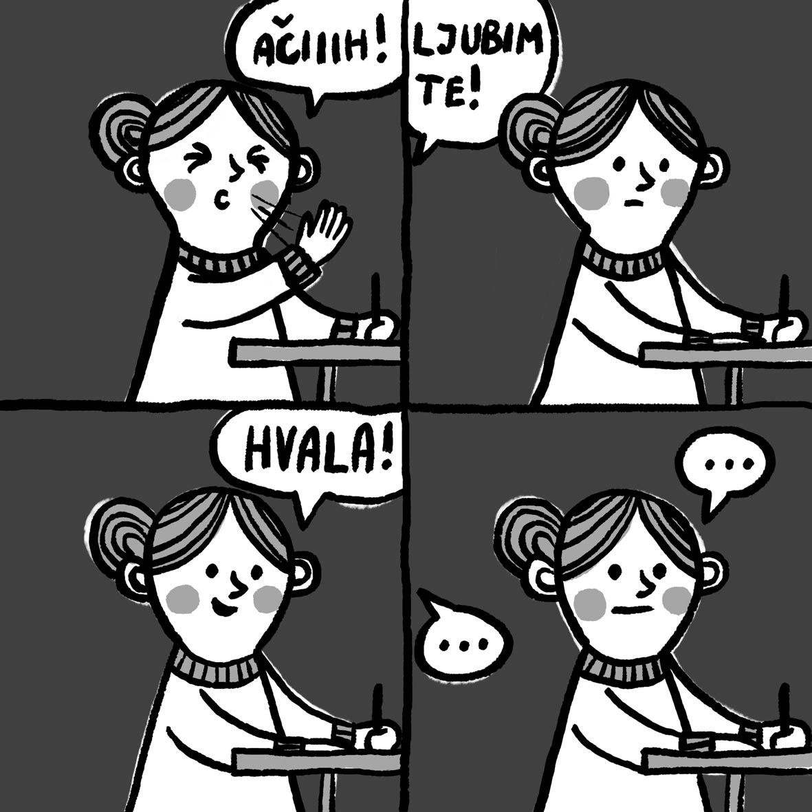 Strip o kihanju.