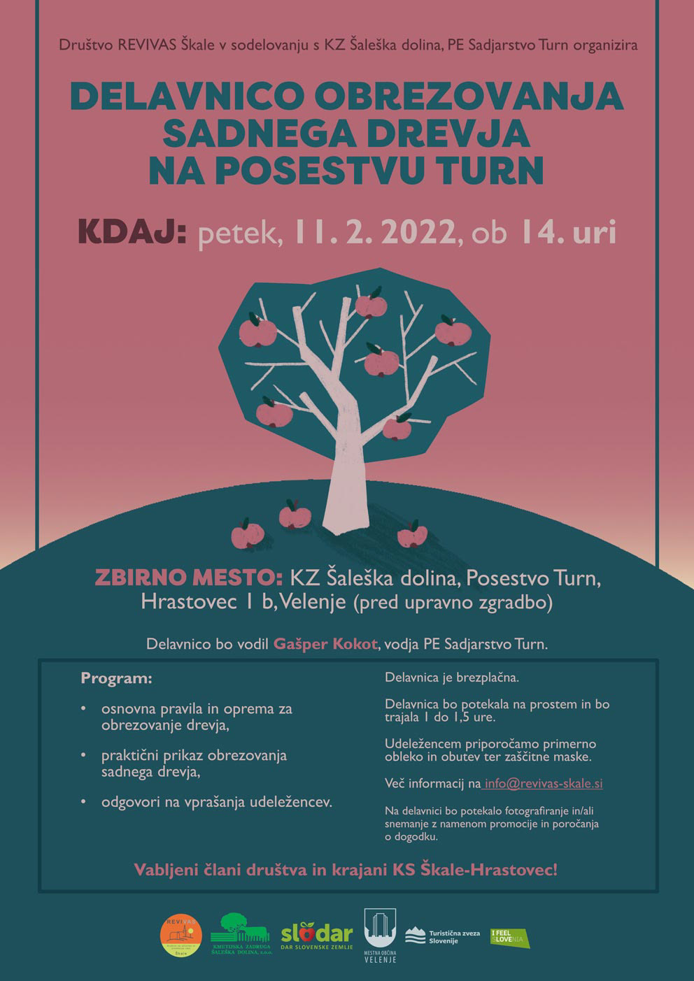 Vabilo delavnica obrazovanja drevja.