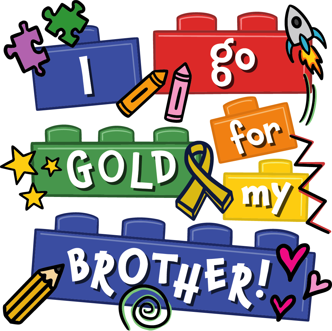 For this design, the word 'BROTHER' can be switched out to a different word (SISTER, DAUGHTER, SON, etc.) more fitting to the buyer.