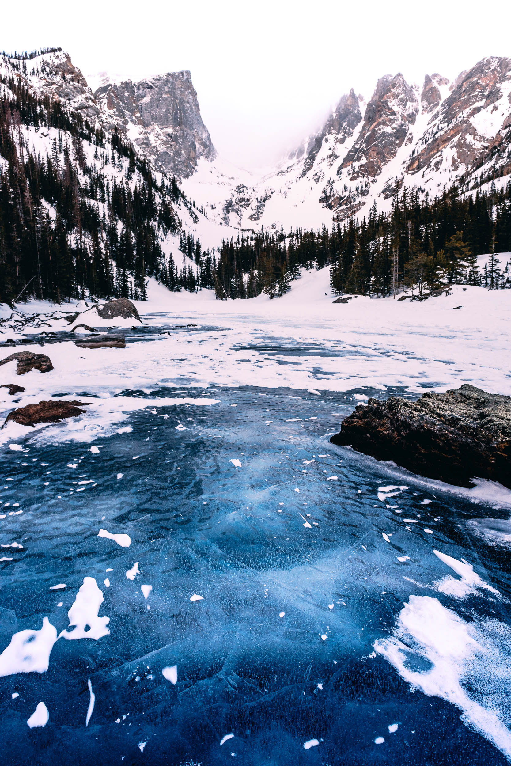 Frozen Dream Lake Vertical
