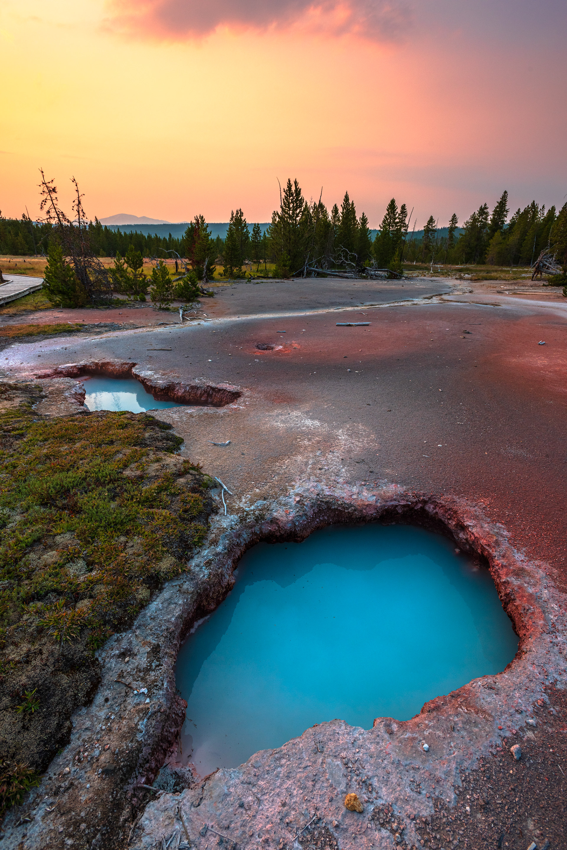 Colorful Thermal Pools at Artist Paintpots