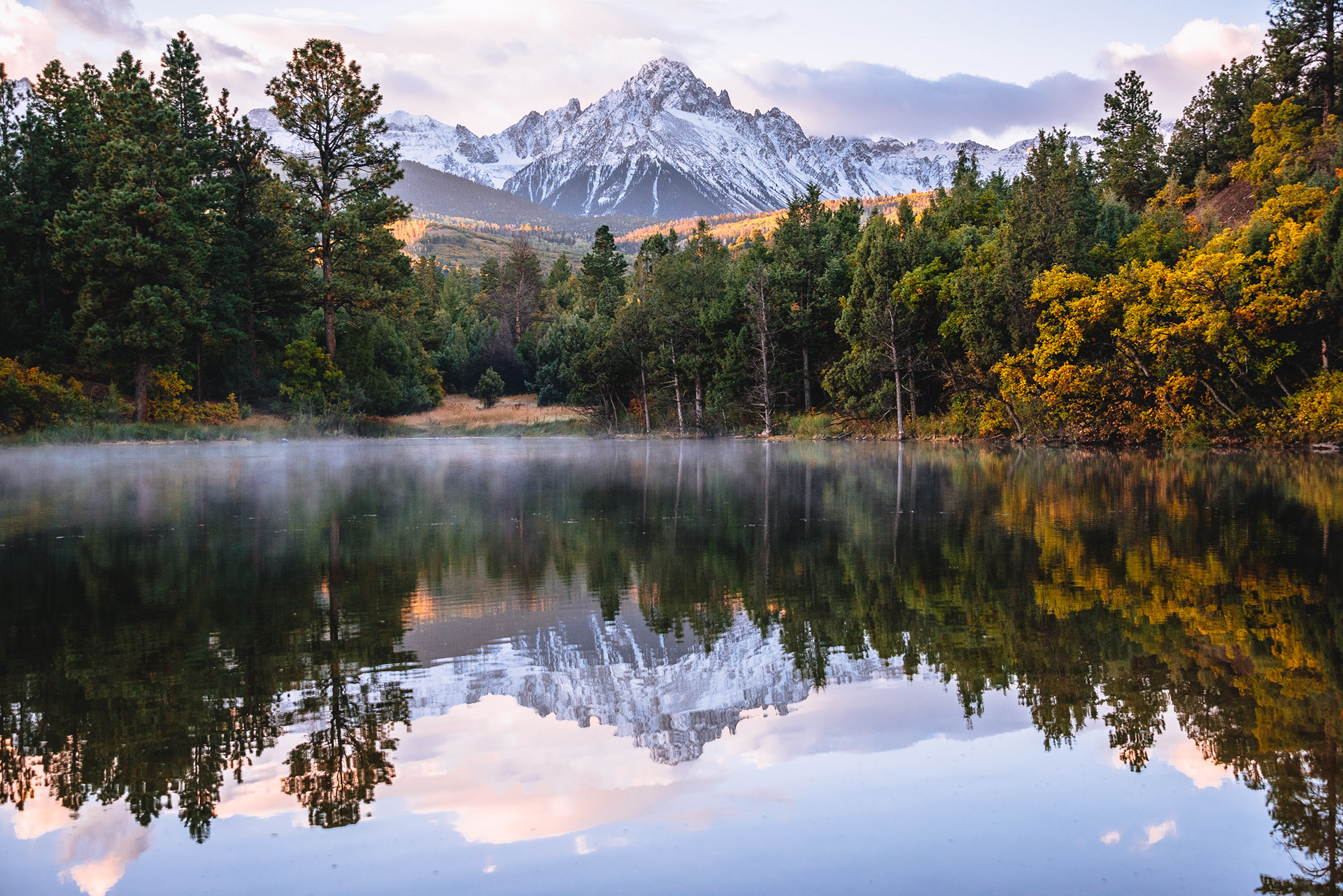 Mount Sneffels Morning Pond Reflection