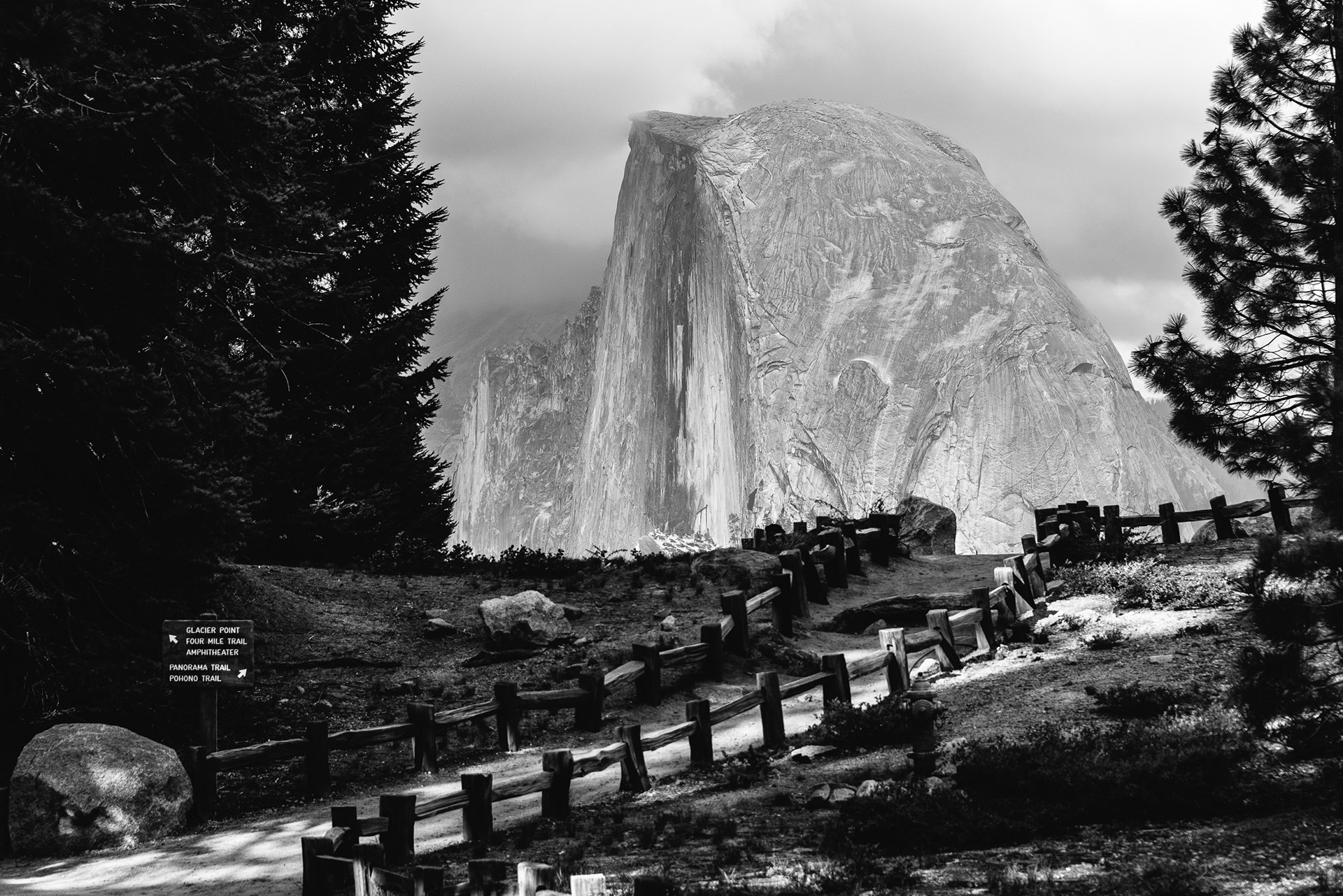 Half Dome Stands Bold When Viewed From Trail